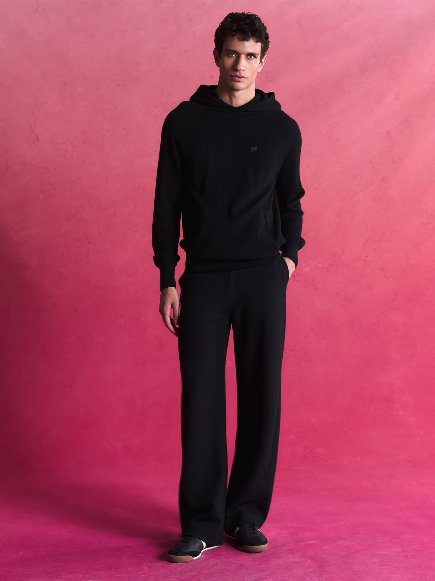 Mens Wool Jersey Trousers—Black - PANGAIA - Modalova