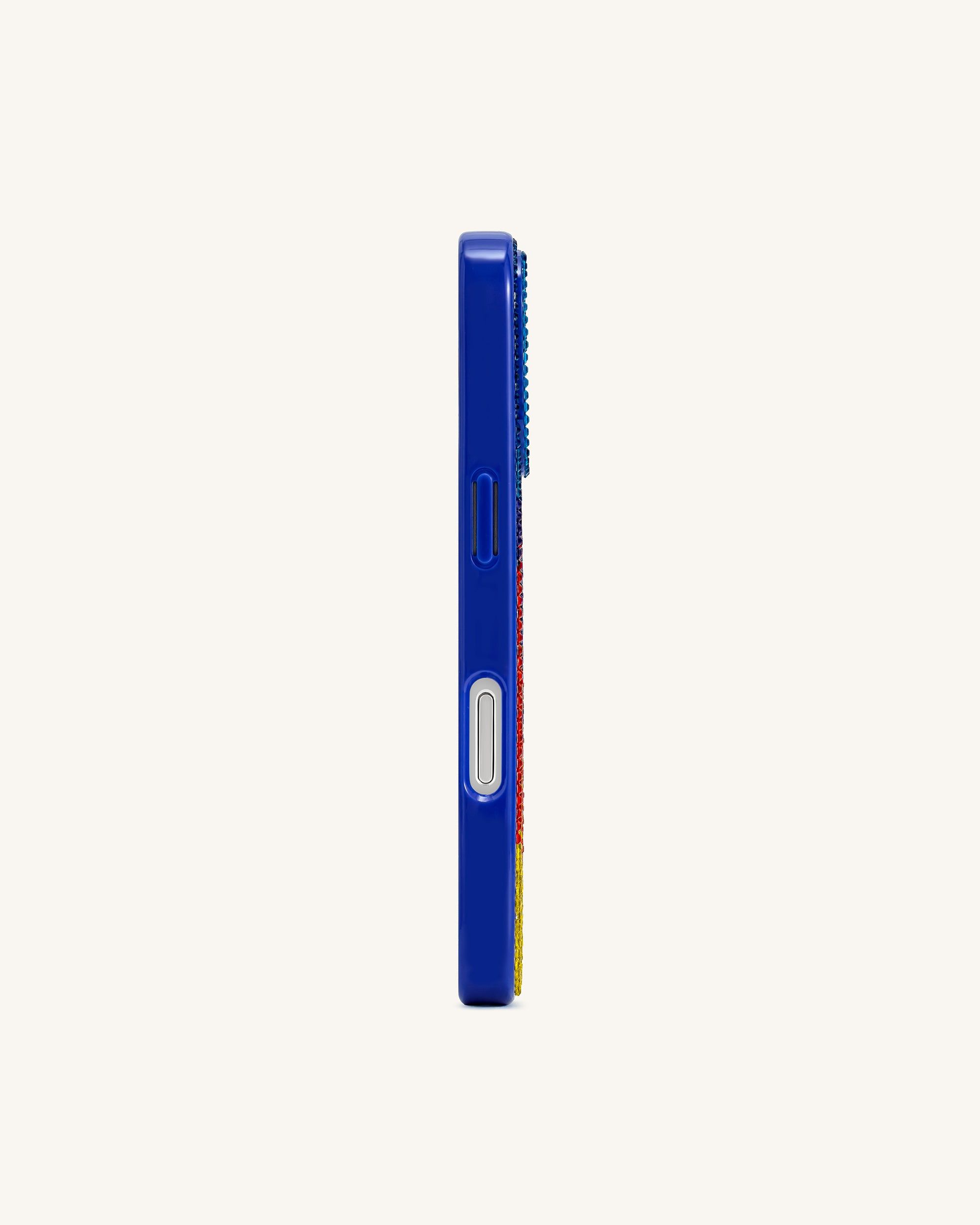 Flame Pattern Phone Case - Multicolor Blue - JW PEI - Modalova