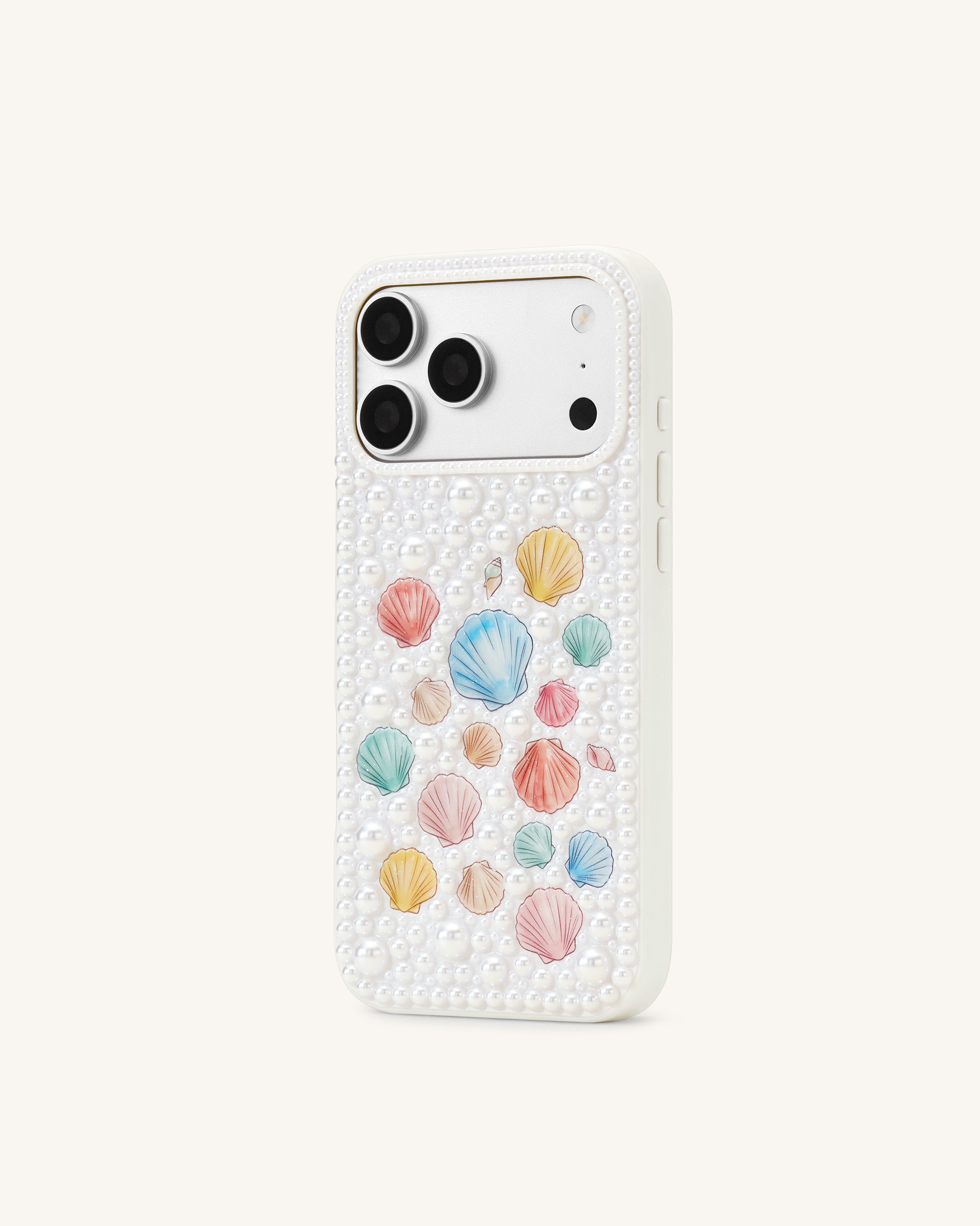 Pastel Seashell Pearl Phone Case - White - JW PEI - Modalova