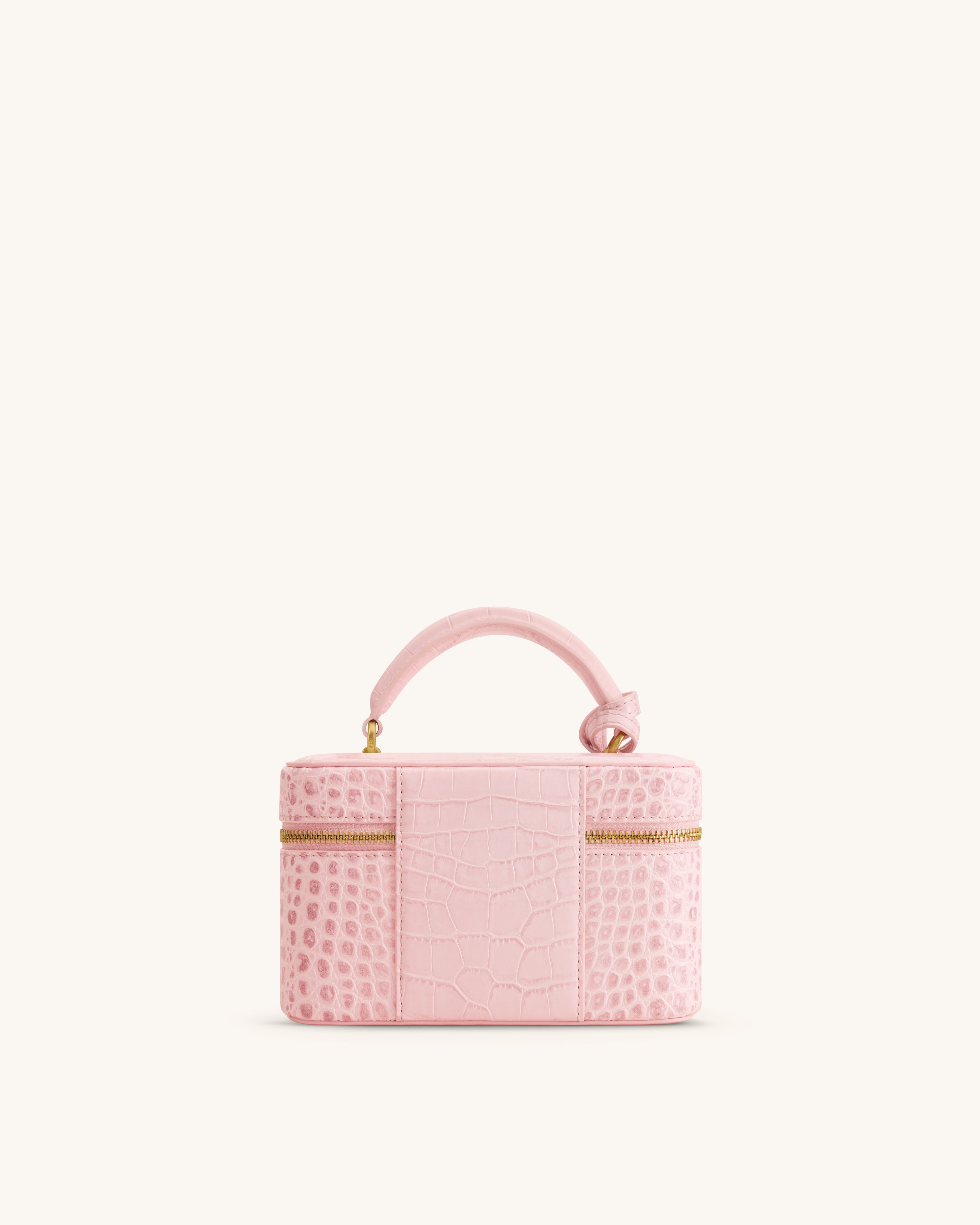 Cleo Box Shape Top Handle Bag - Light Pink Croc - JW PEI - Modalova