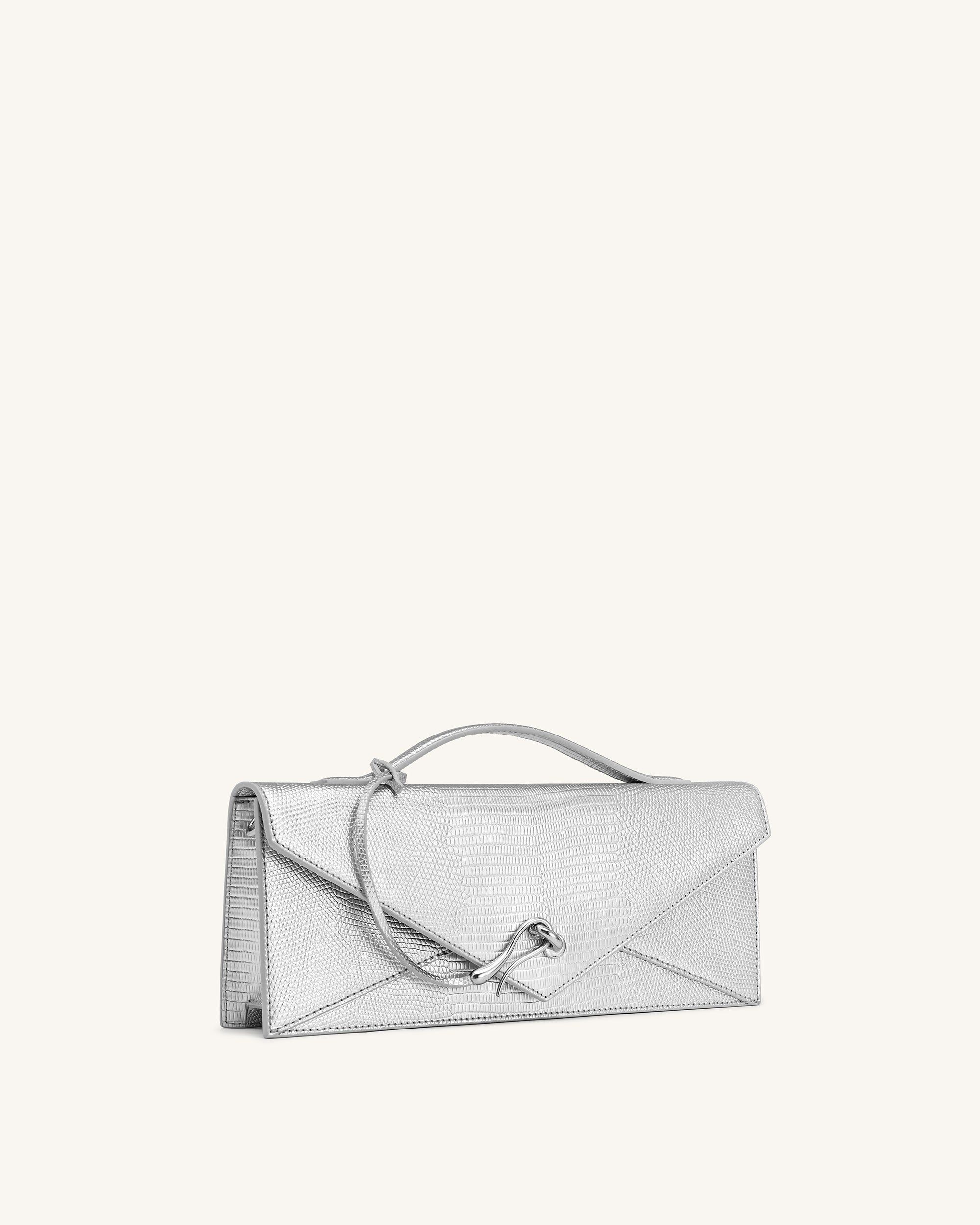 Celeste Envelope Top Handle Bag - Silver Lizard Texture - JW PEI - Modalova