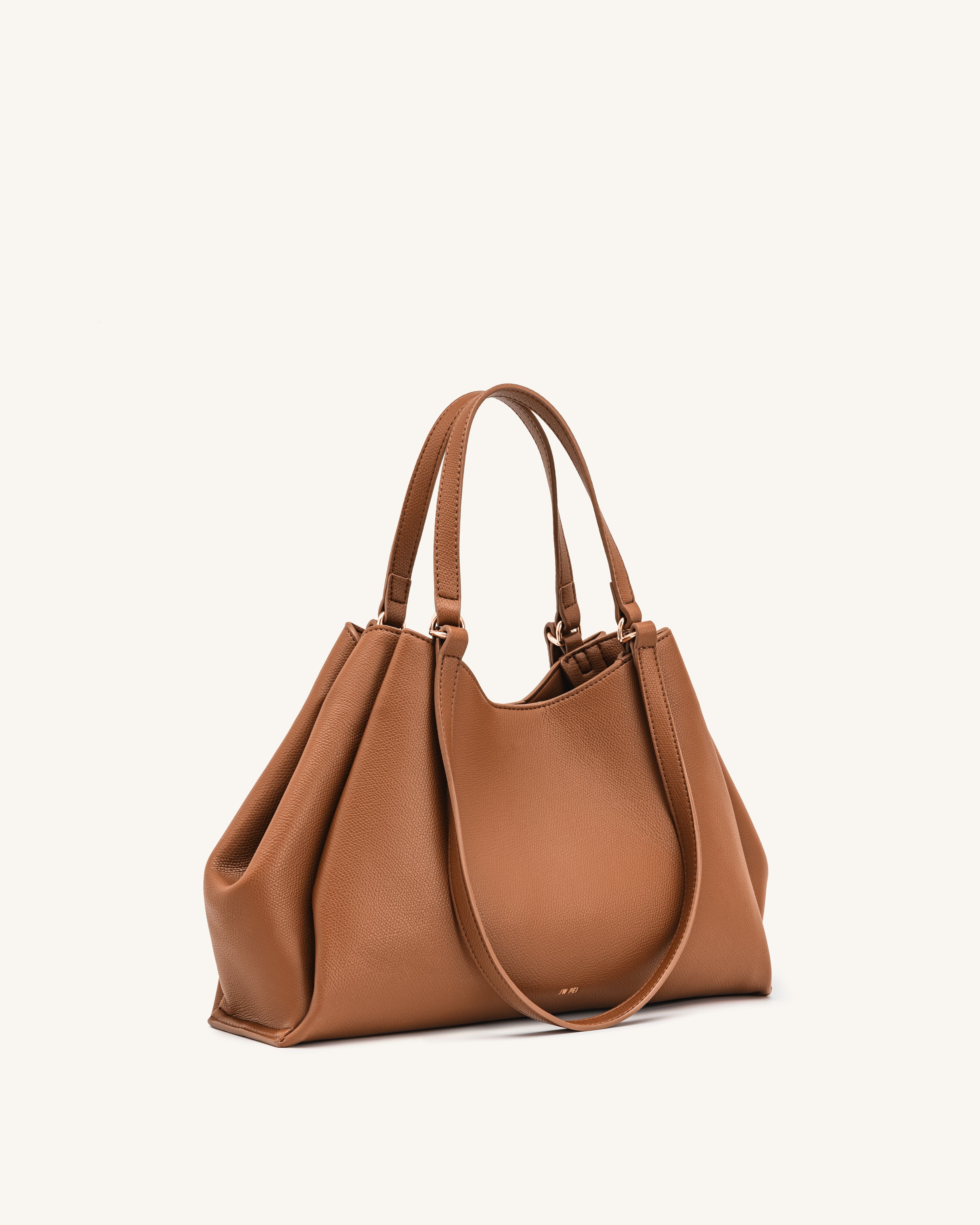 Virelia Double Handle Tote Bag - Cognac - JW PEI - Modalova