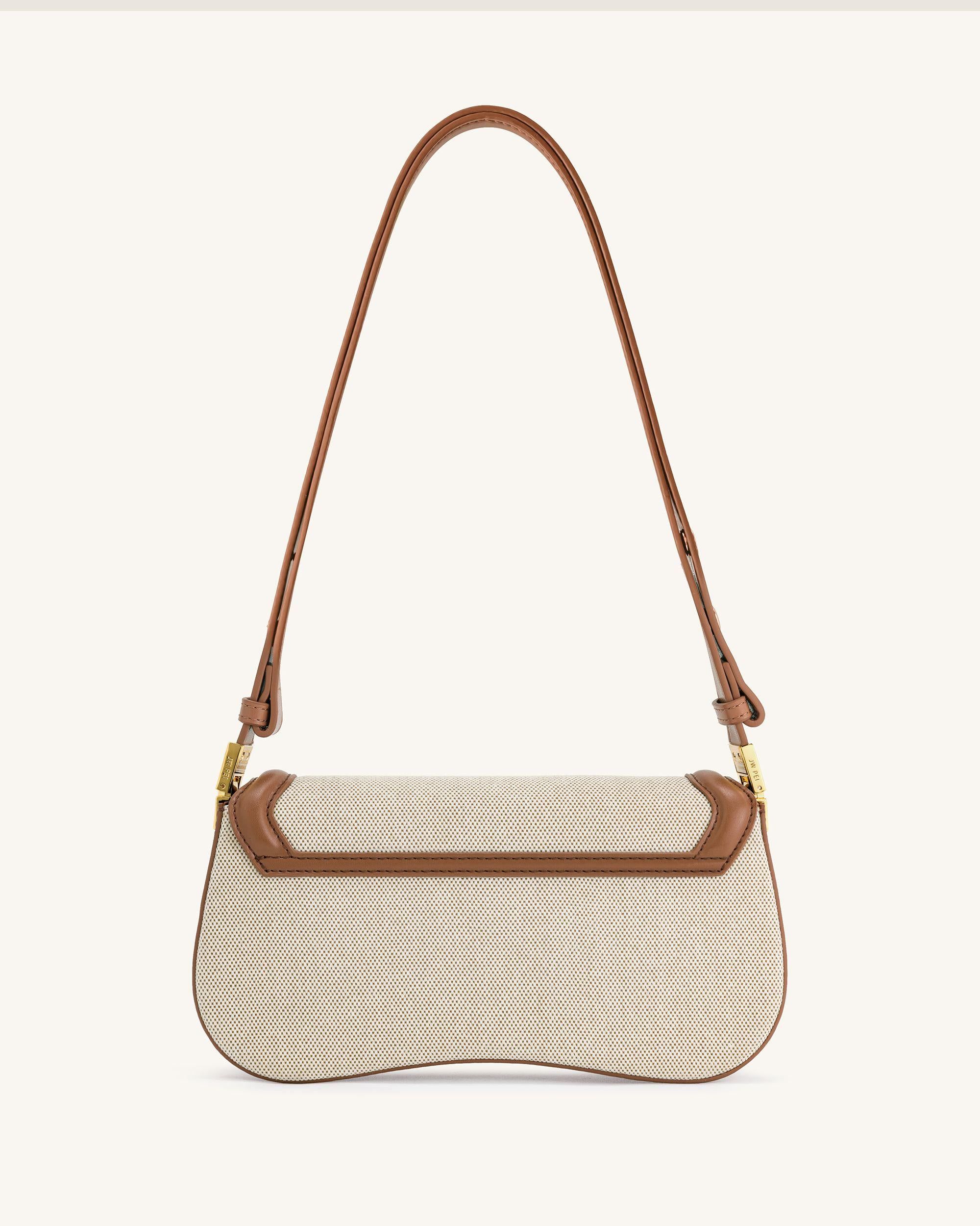 Joy Shoulder Bag - Brown Canvas - JW PEI - Modalova
