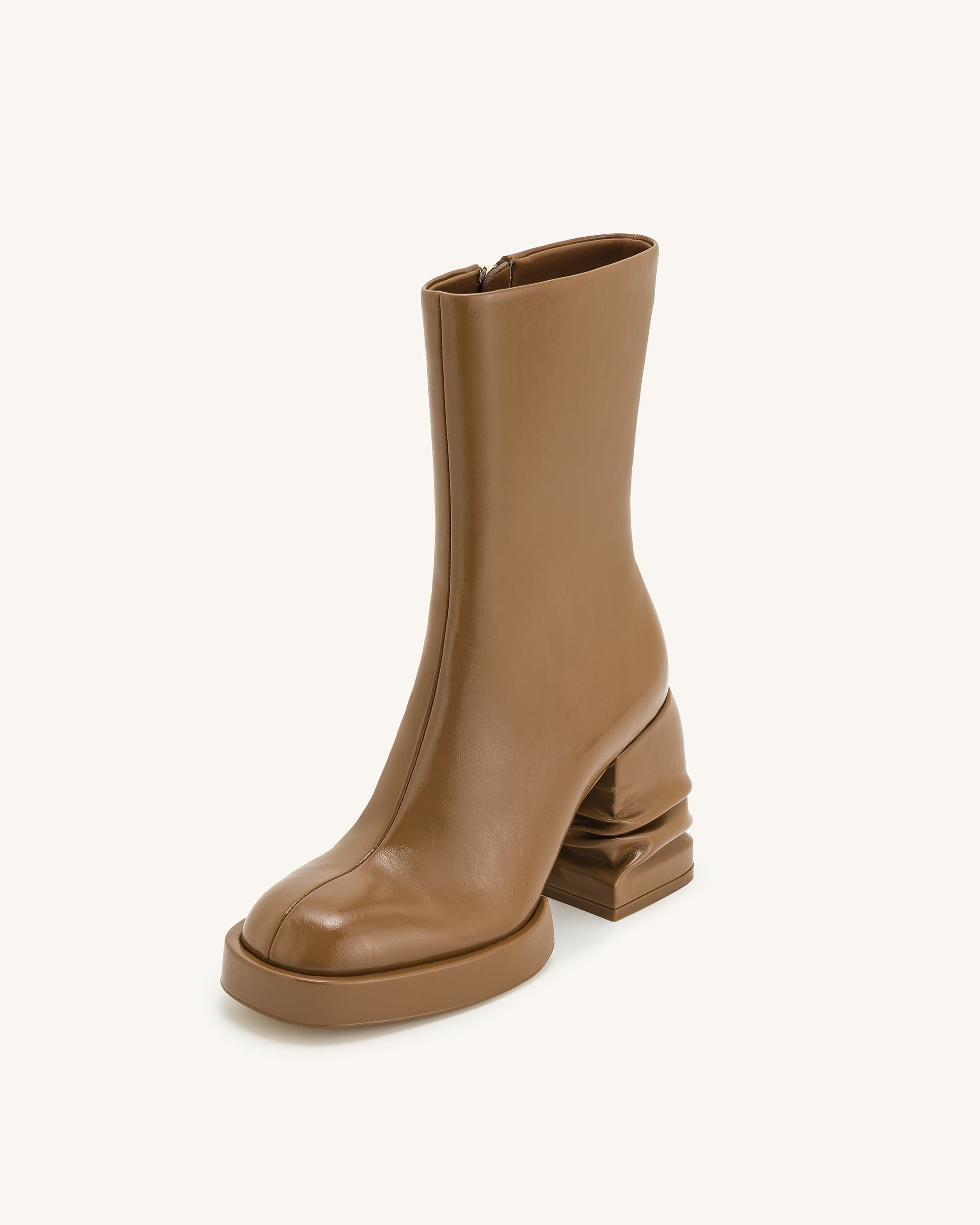 Saylor Round Toe Platform Ankle Boots - Brown - JW PEI - Modalova