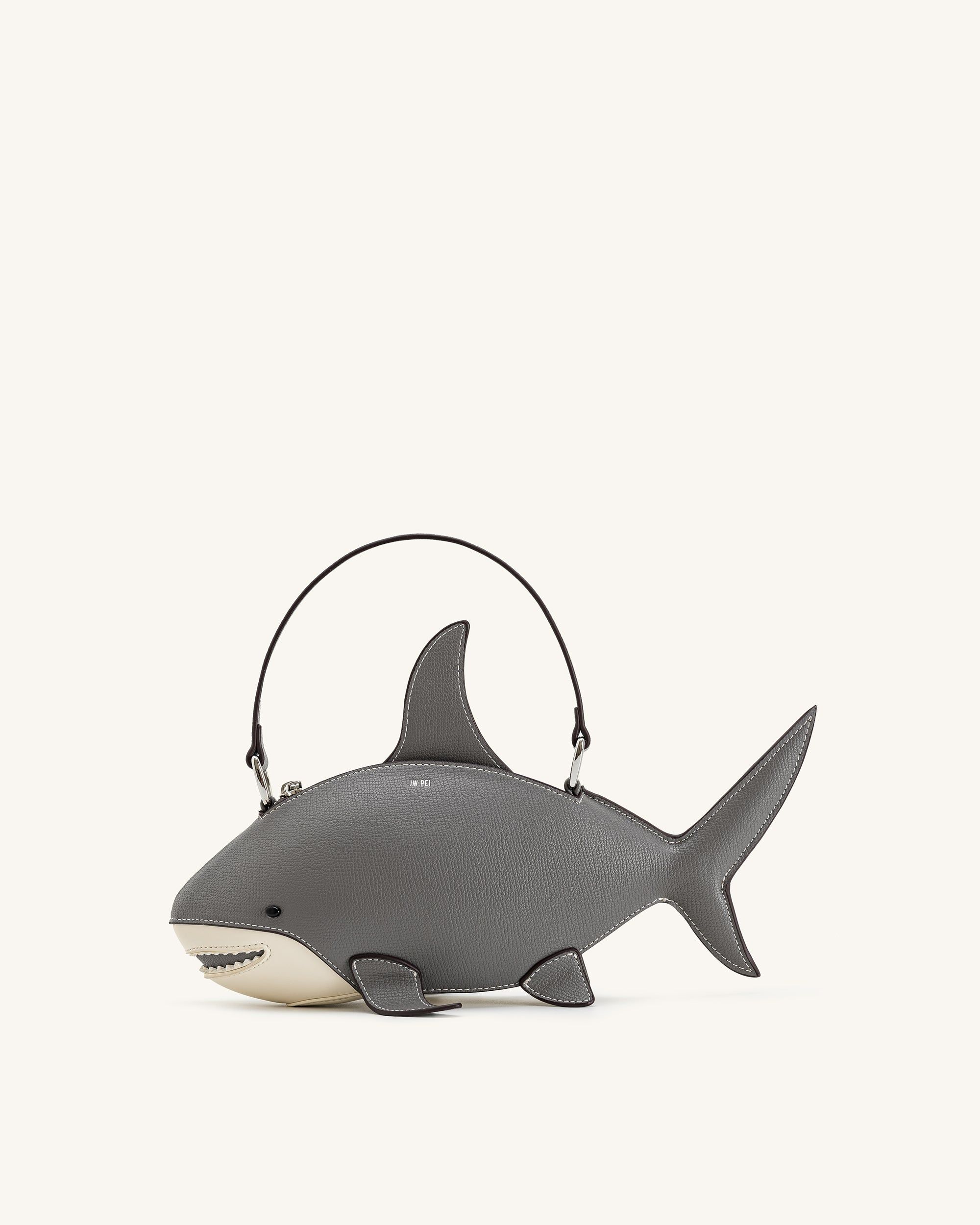 Nerys Shark Look Top Handle Bag - Grey - JW PEI - Modalova
