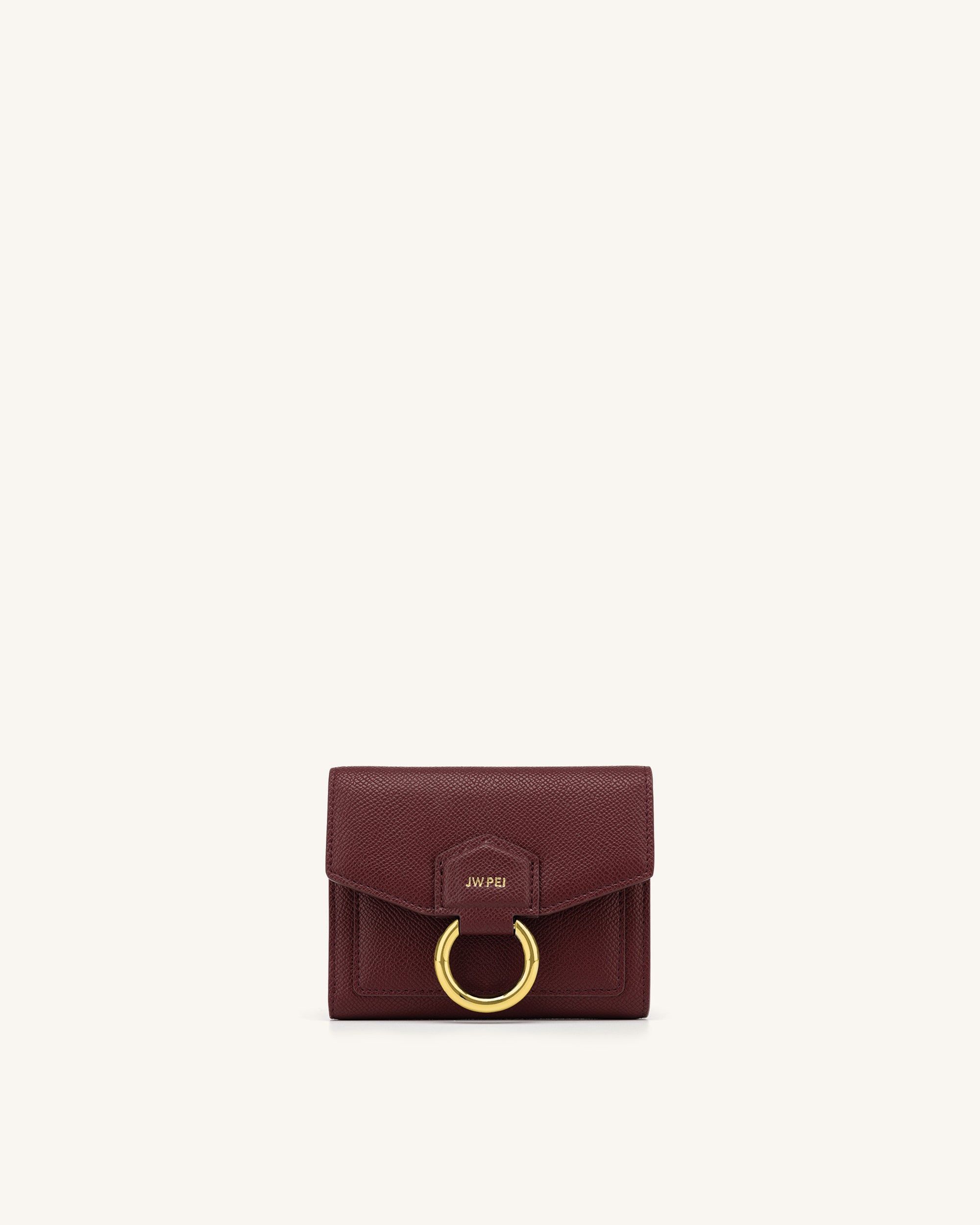 Stella Wallet - Burgundy Grained Vegan Leather - JW PEI - Modalova