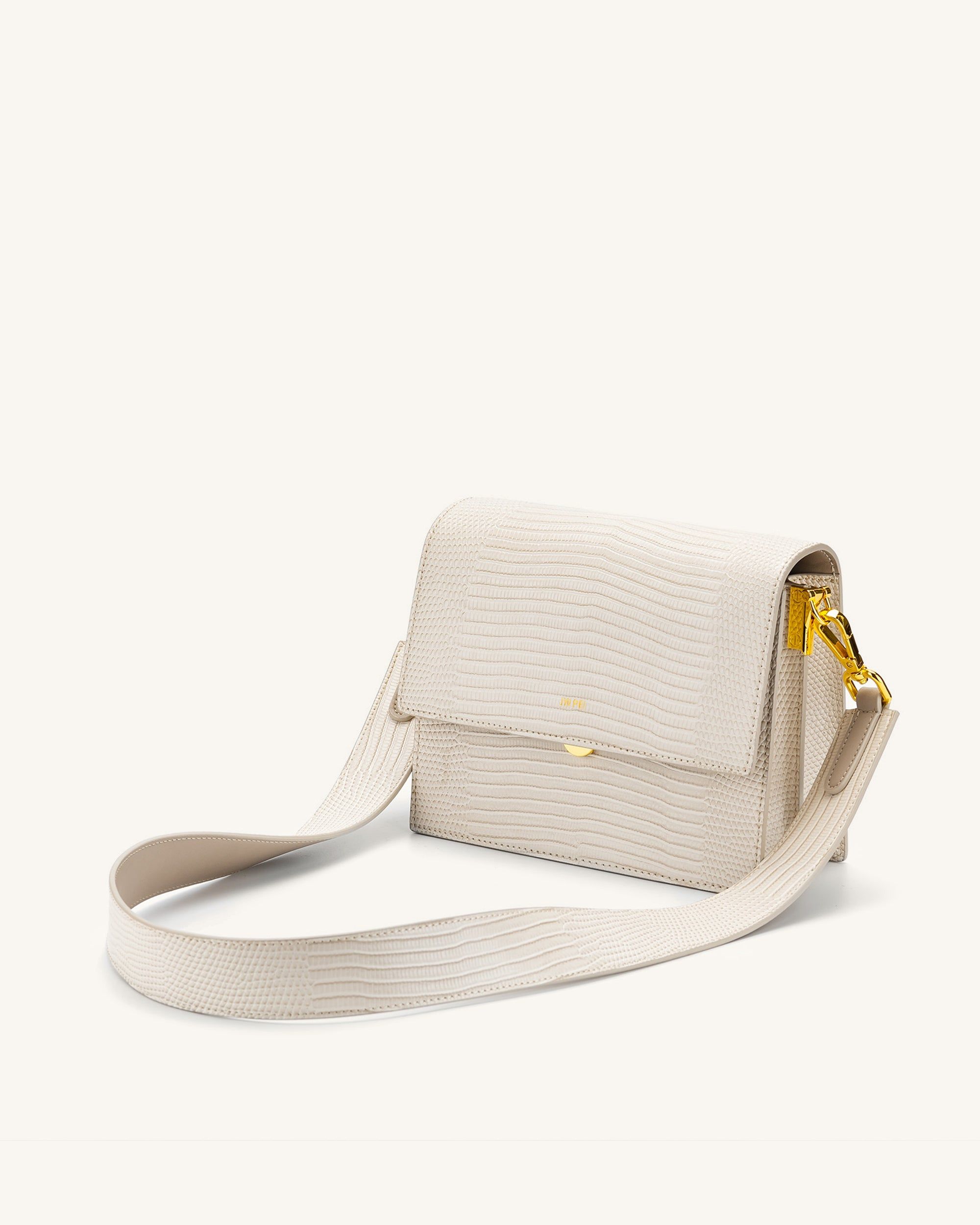 Mini Flap Crossbody - Ivory Lizard - JW PEI - Modalova