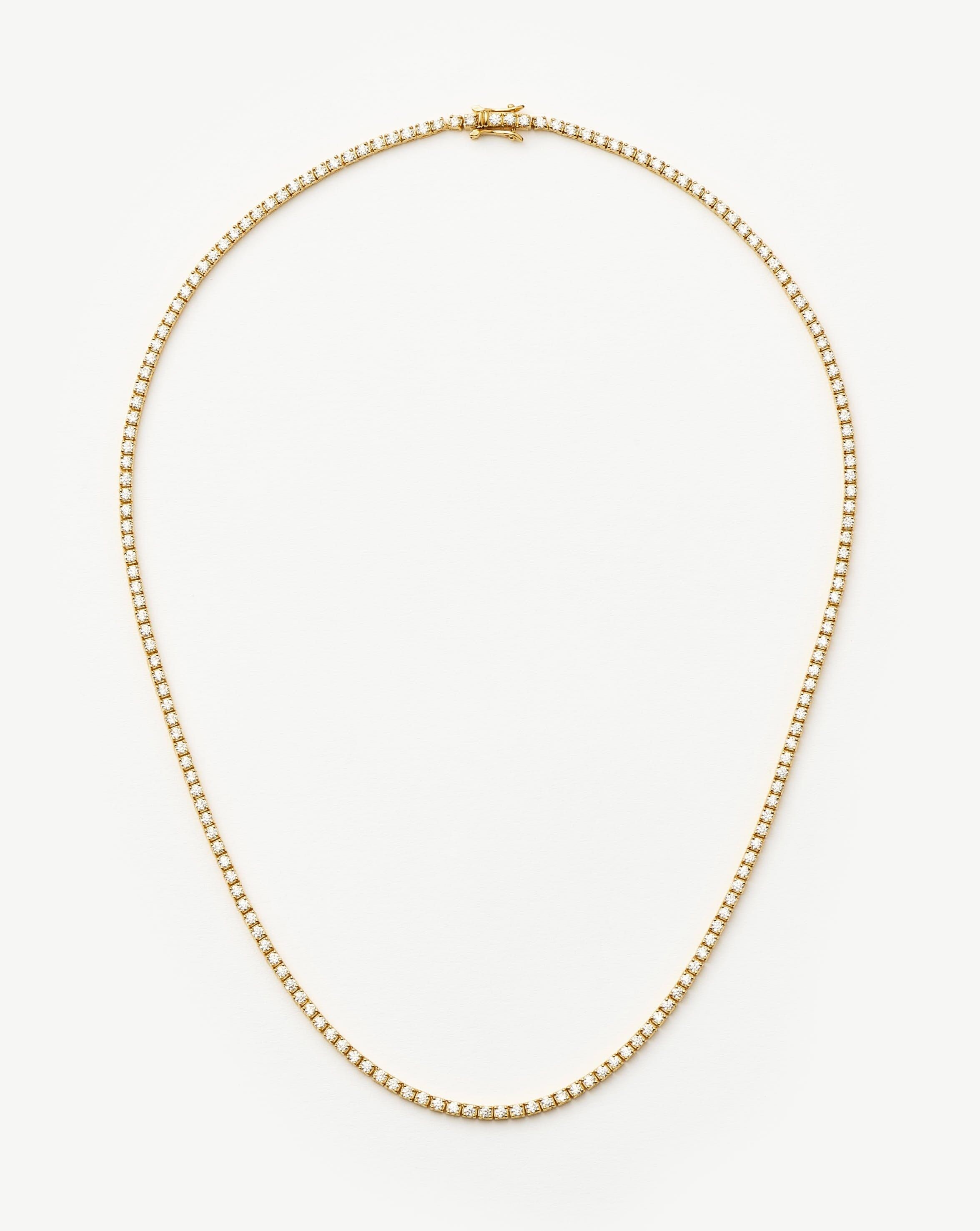 Classic Tennis Necklace | 18ct Gold Vermeil Cubic Zirconia - Missoma - Modalova