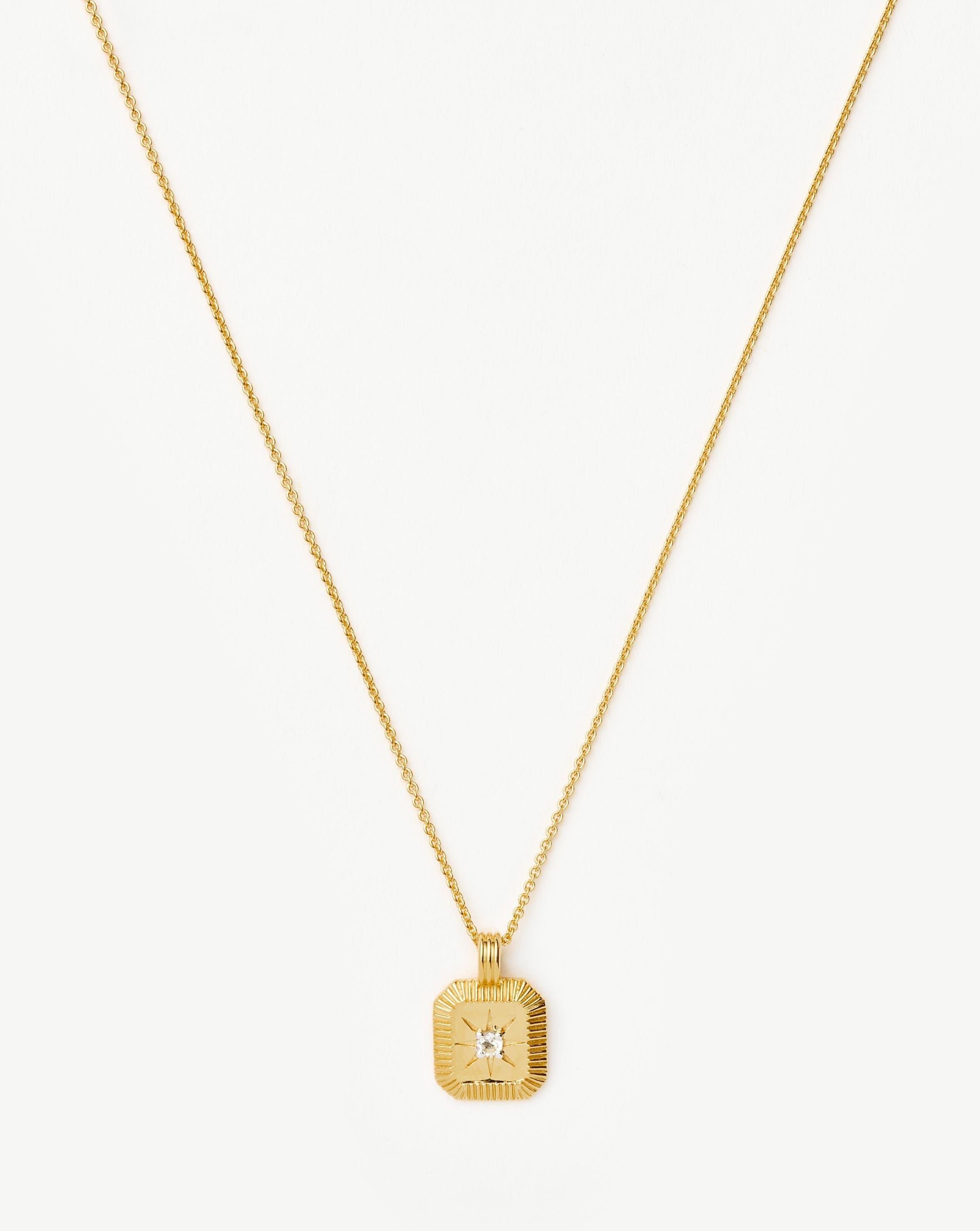 April Birthstone Pendant Necklace | 18ct Gold Vermeil/Crystal - Missoma - Modalova