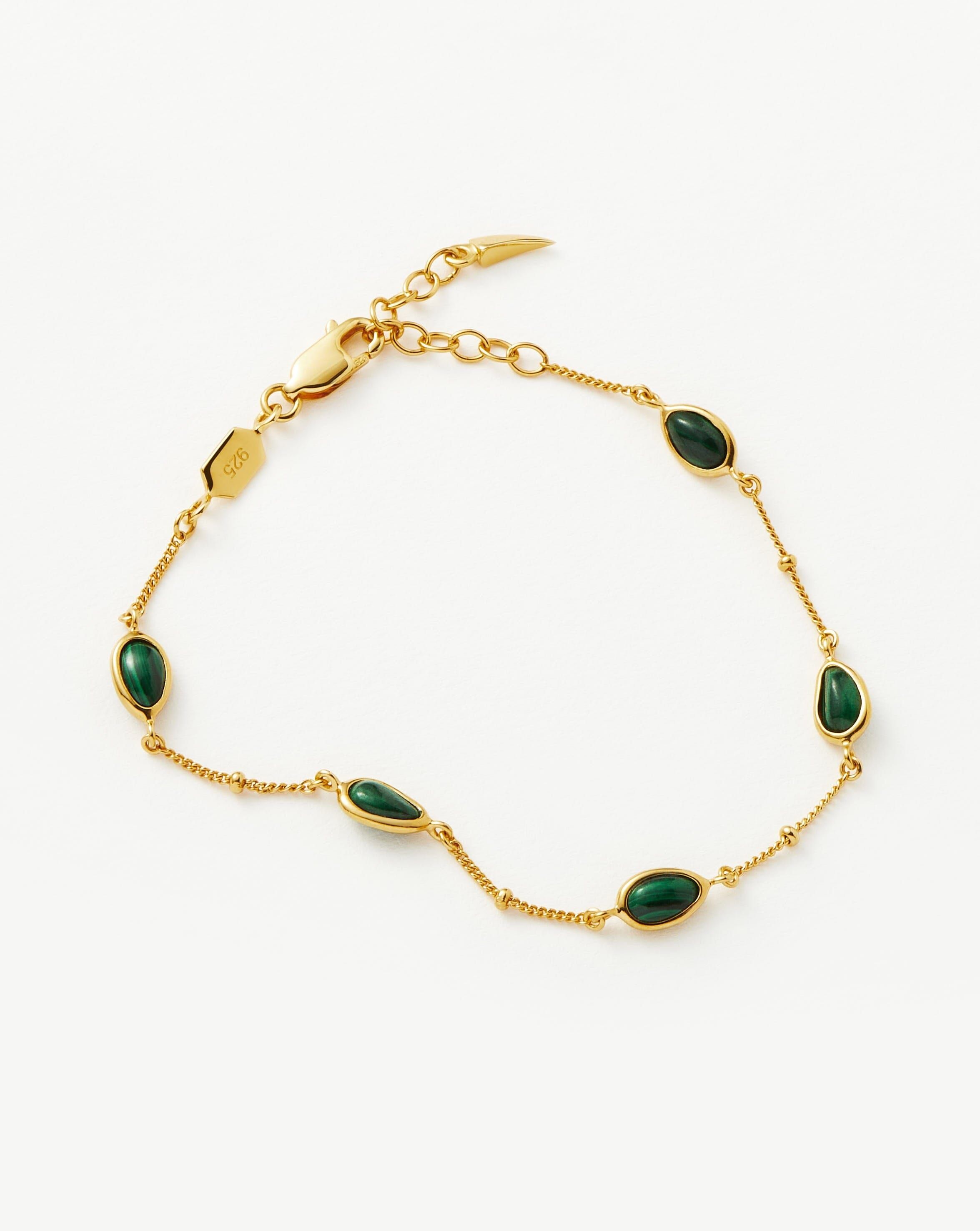 Magma Gemstone Charm Bracelet | 18ct Gold Vermeil on Recycled Sterling Silver - Missoma - Modalova