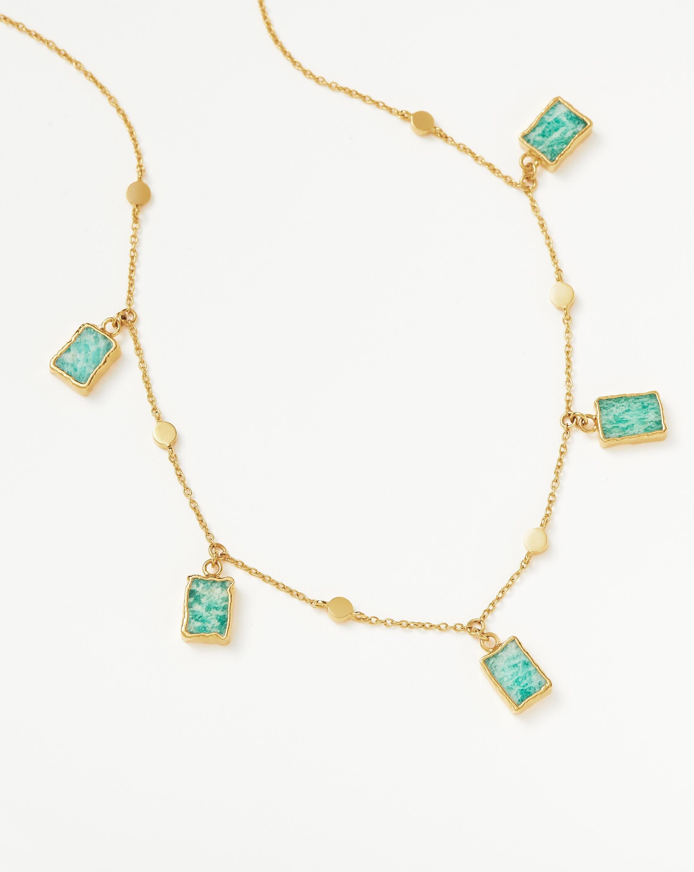 Lena Charm Choker | 18ct Gold Plated/Amazonite - Missoma - Modalova