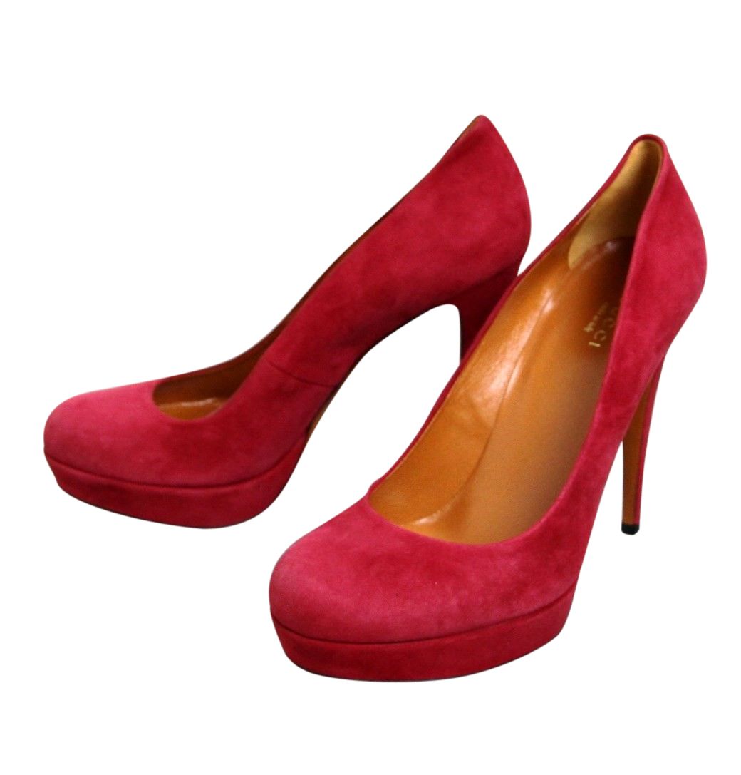 Women's Suede Platform Pump Shoes - Gucci - Modalova