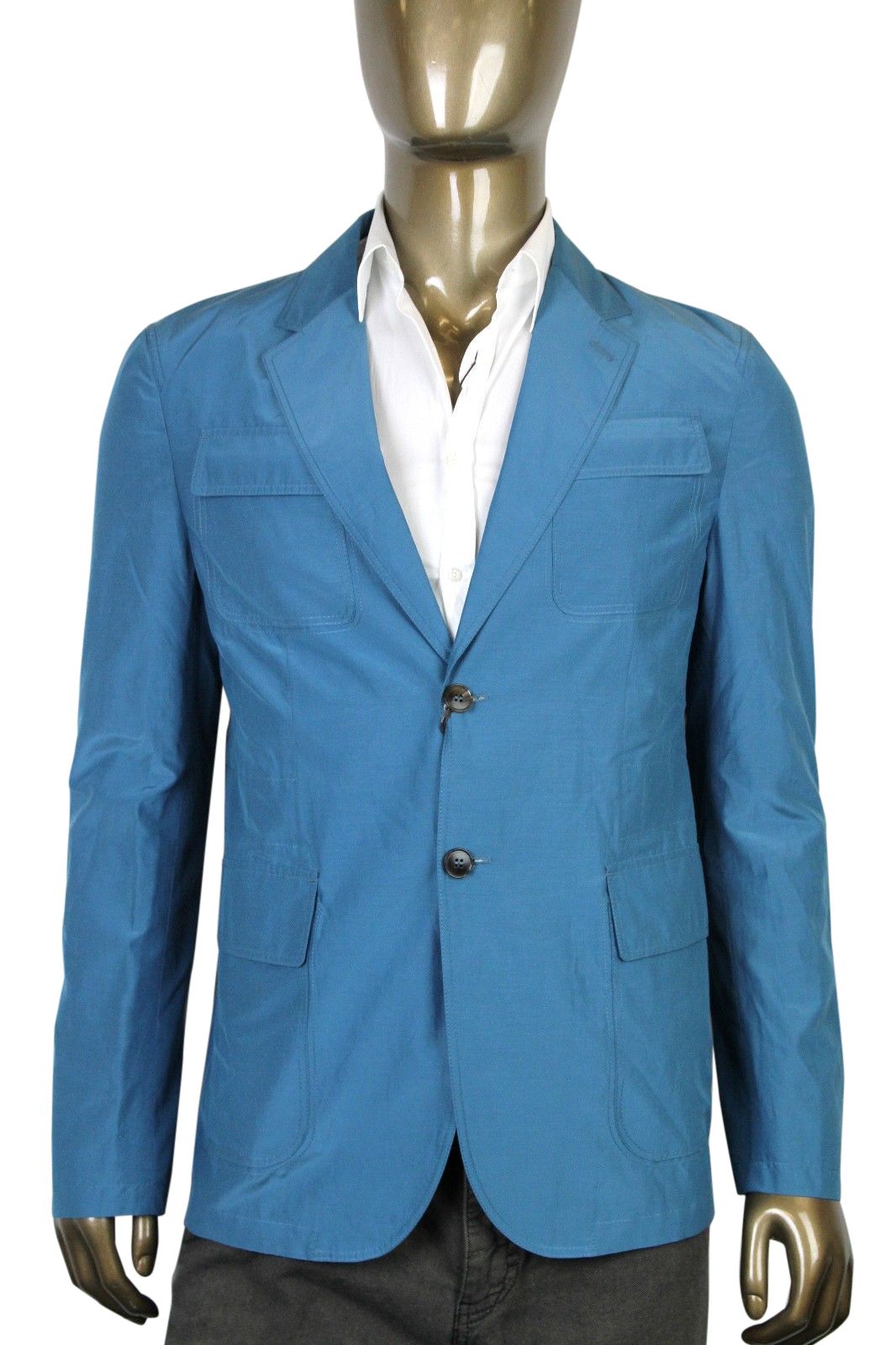 Men's Light Blazer Cotton Silk Two Button Jacket (G 50 / US 40) - Gucci - Modalova