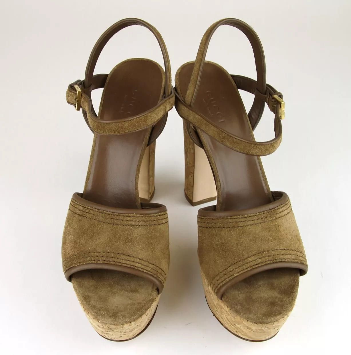 Danielle Suede Cork Platform Sandal, 38.5/8.5 - Gucci - Modalova