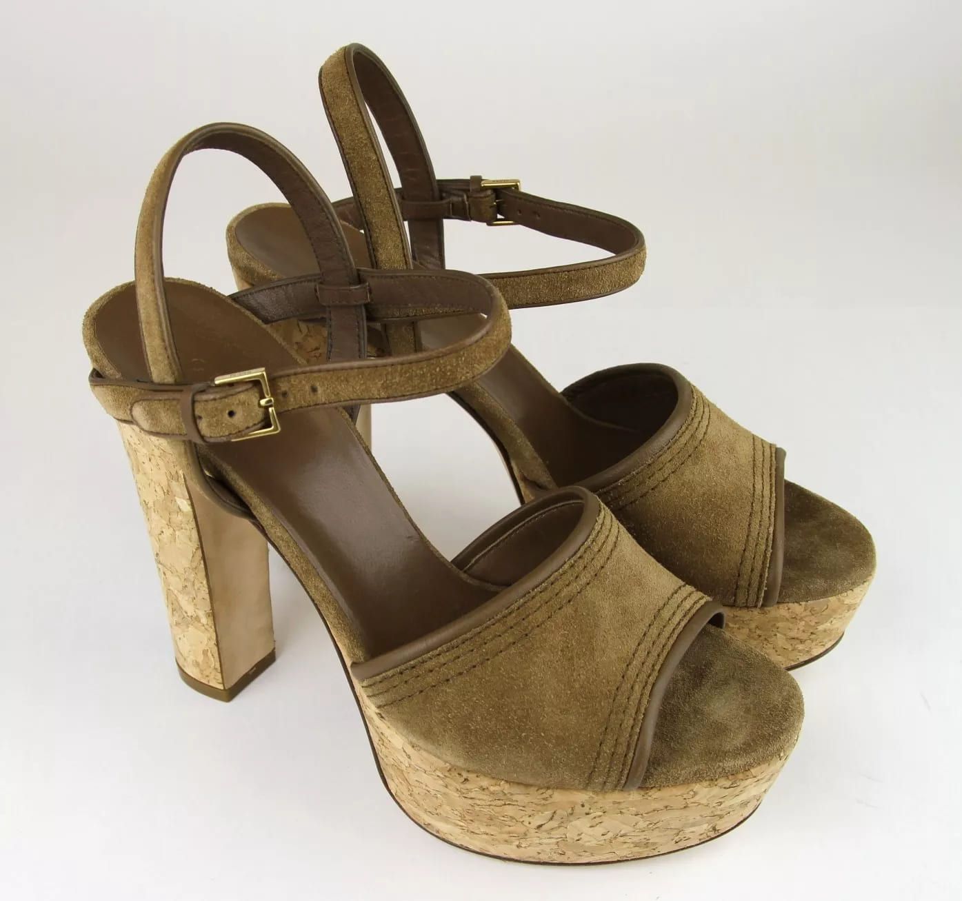 Danielle Suede Cork Platform Sandal, 38.5/8.5 - Gucci - Modalova