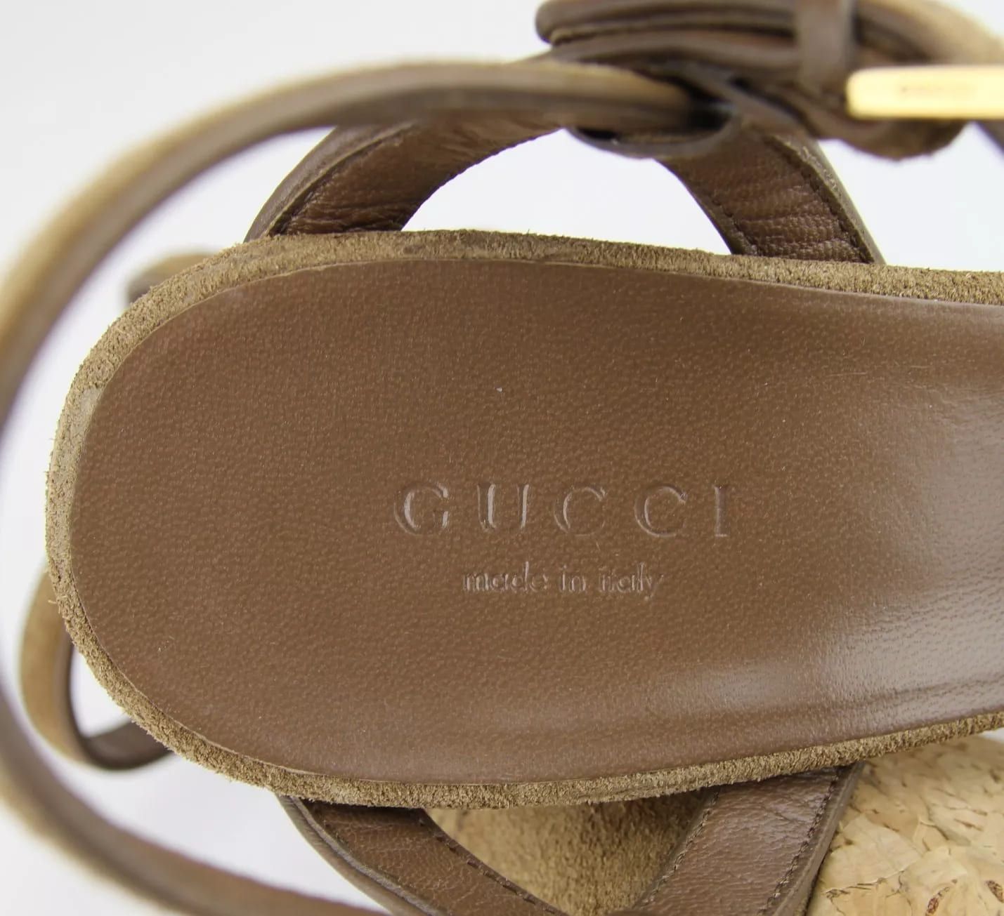 Danielle Suede Cork Platform Sandal, 38.5/8.5 - Gucci - Modalova