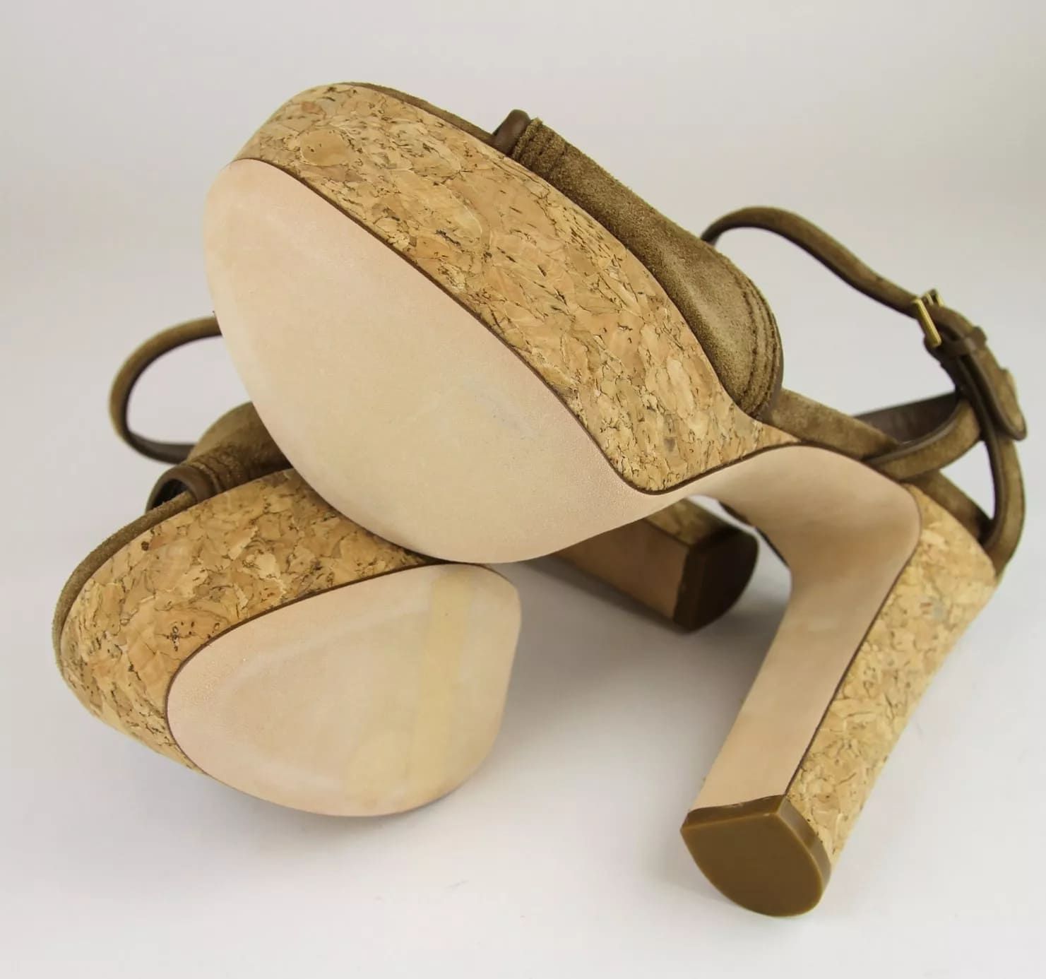 Danielle Suede Cork Platform Sandal, 38.5/8.5 - Gucci - Modalova