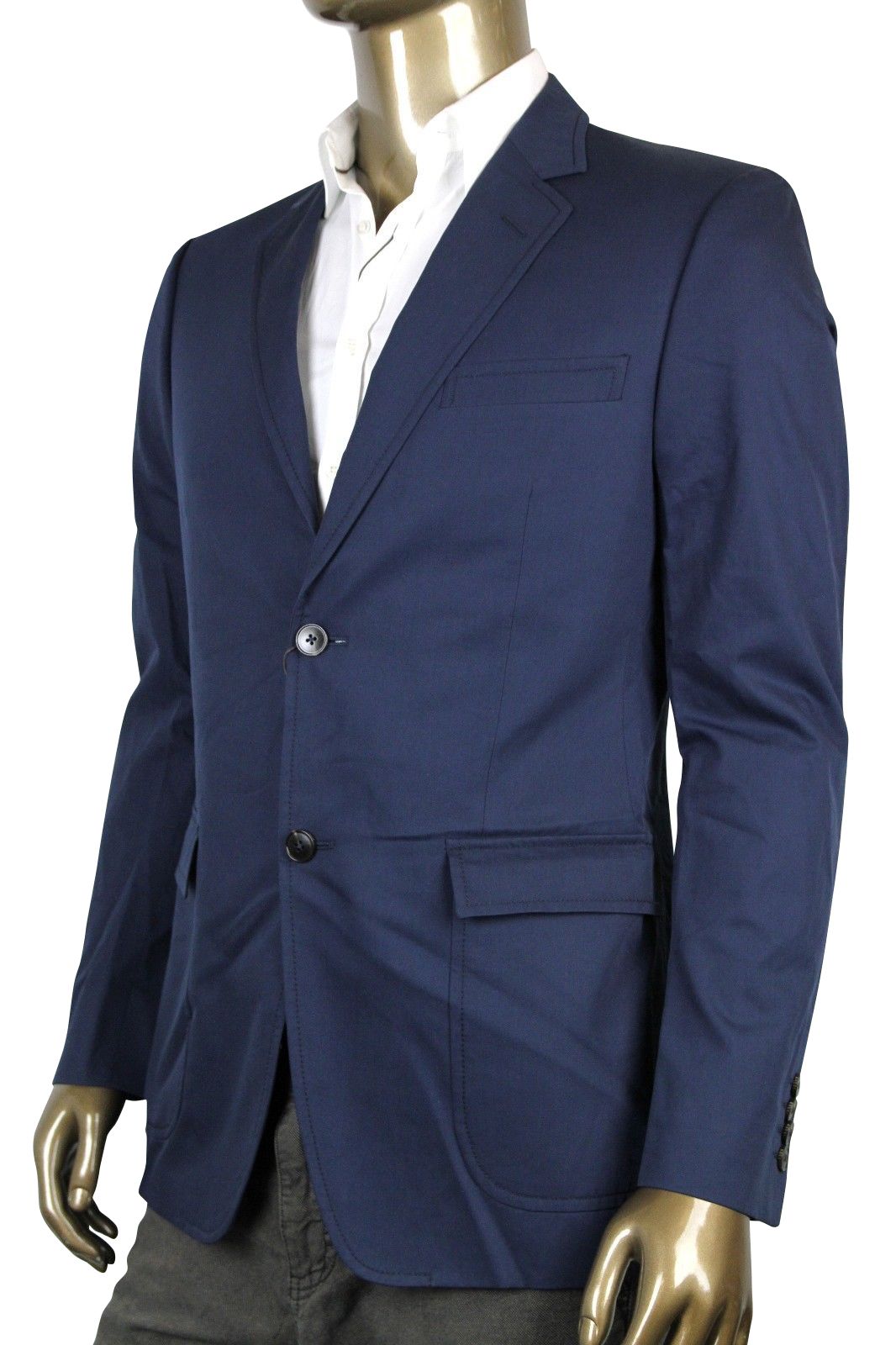 Men's Horsebit Lining Cotton Two Button Blazer Jacket (G 46 / US 36) - Gucci - Modalova