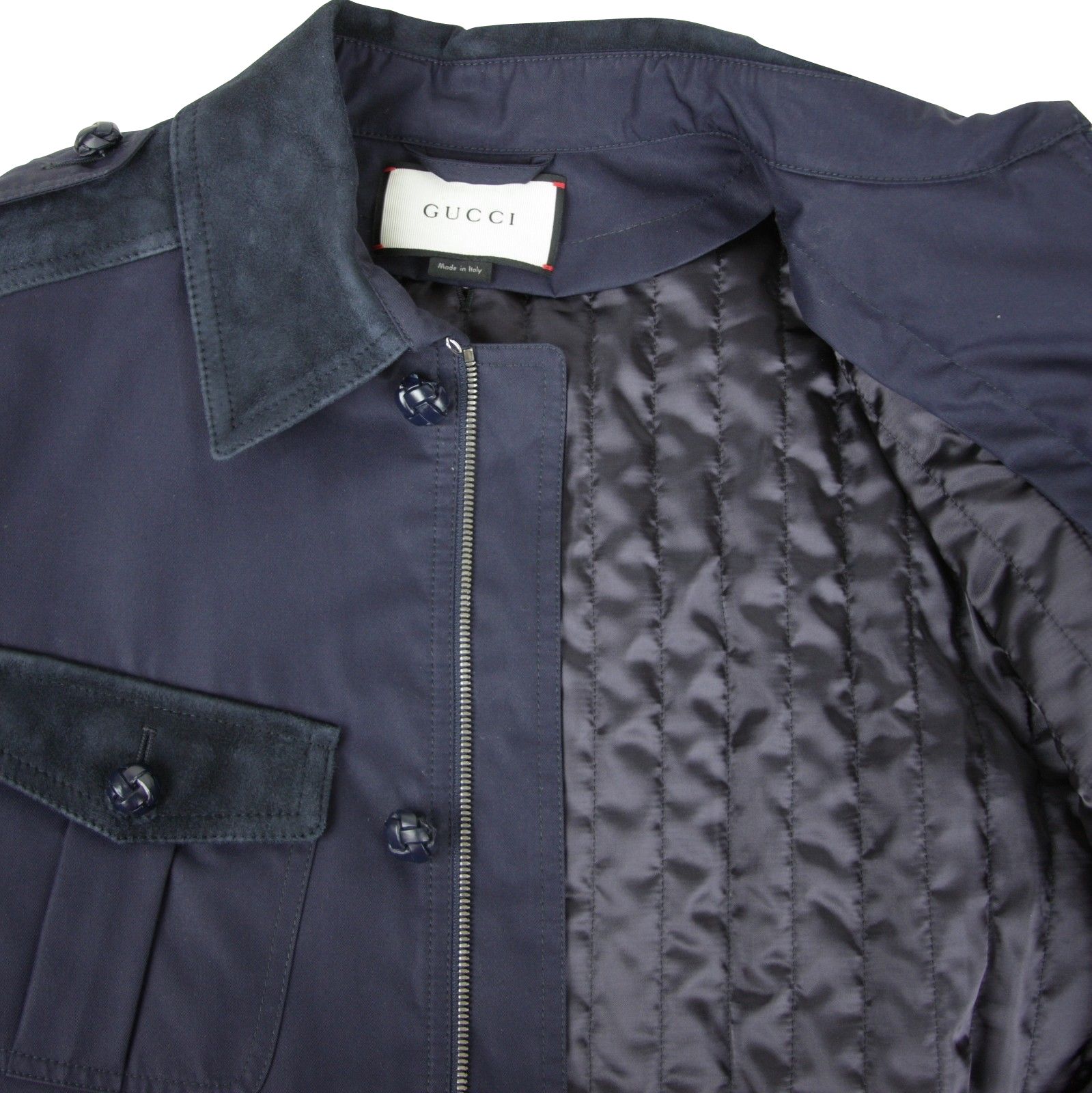 Men's Washed Gabardine Cotton / Polyester Jacket - Gucci - Modalova