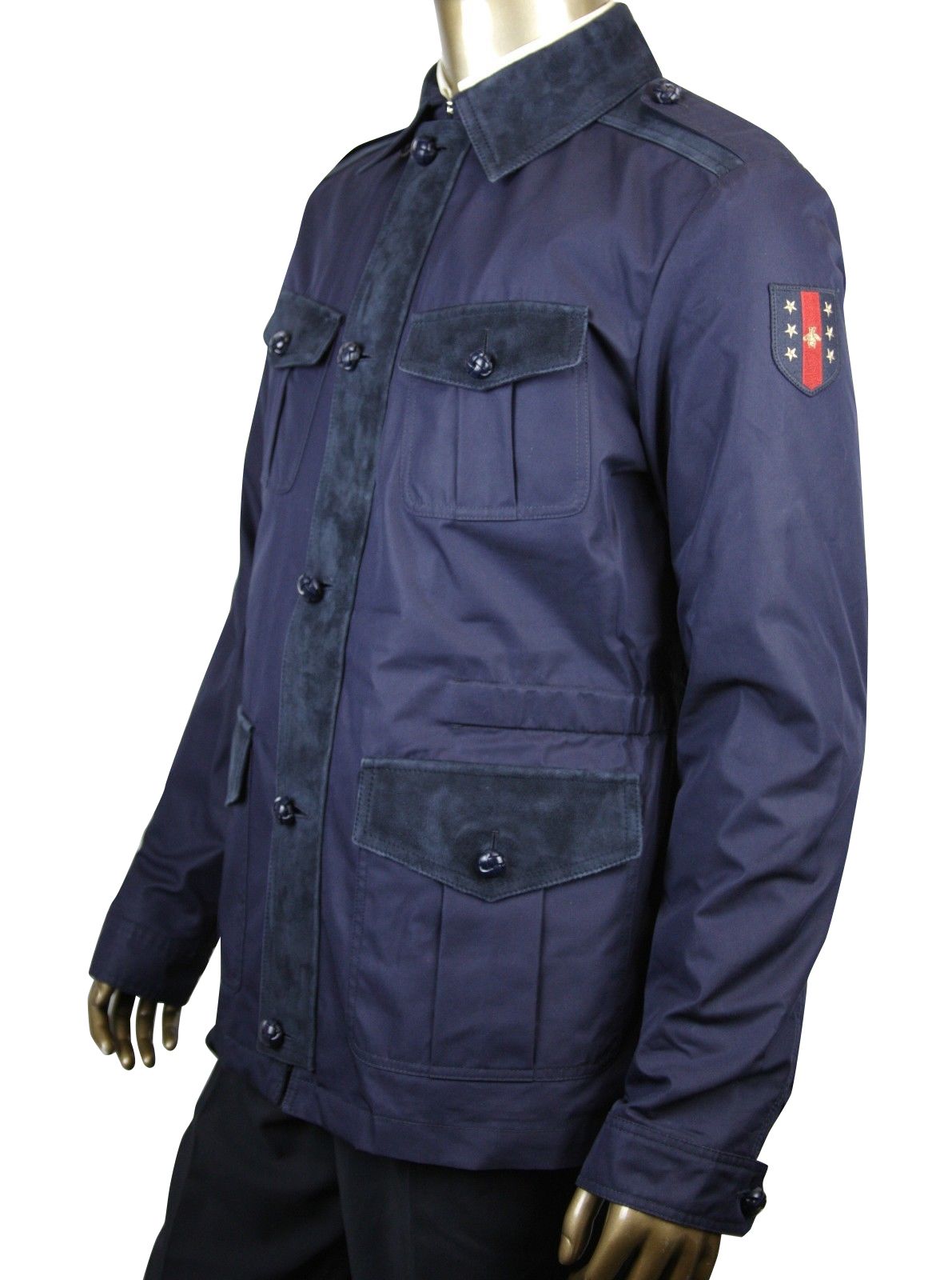 Men's Washed Gabardine Cotton / Polyester Jacket - Gucci - Modalova