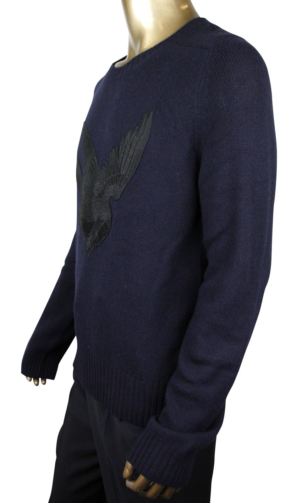 Men's Cashmere Wool Sweater with bird Patch (Medium) - Gucci - Modalova