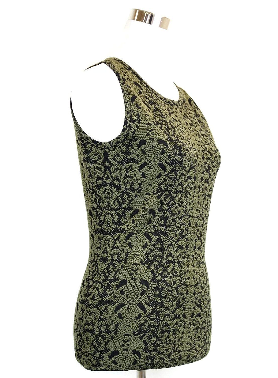 Women's Green Wool Small Python Printed Blend Tank Top - Gucci - Modalova