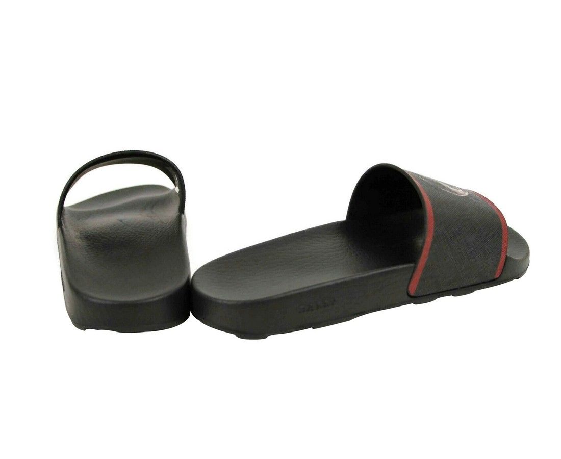 Men's Rubber With Logo And Red Edge Consumer Slide Sandals (9 EU / 10 US) - Bally - Modalova