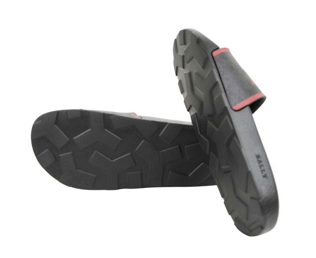 Men's Rubber With Logo And Red Edge Consumer Slide Sandals (8 EU / 9 US) - Bally - Modalova