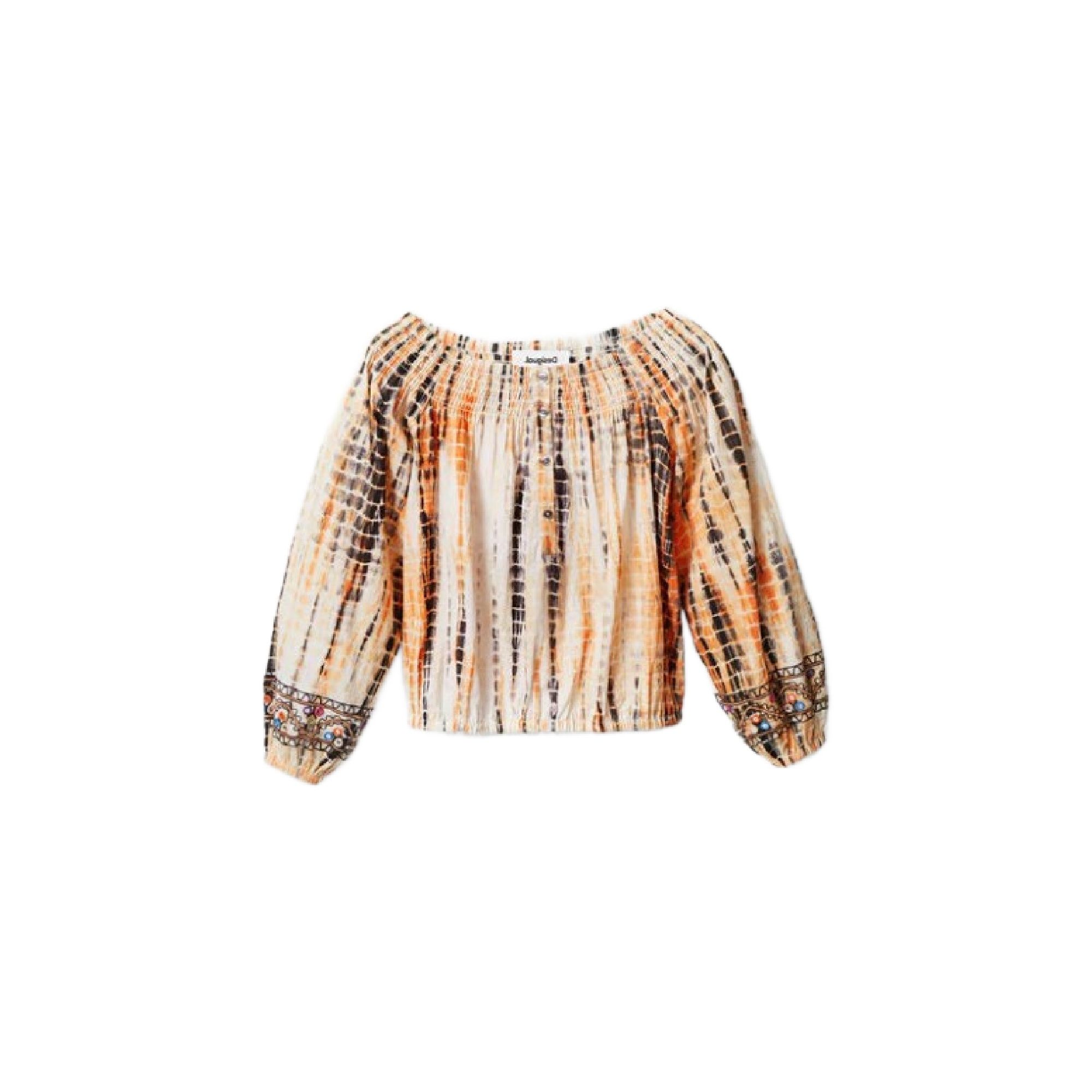 Savannah Vibrant Printed Embroidered Blouse - Desigual - Modalova