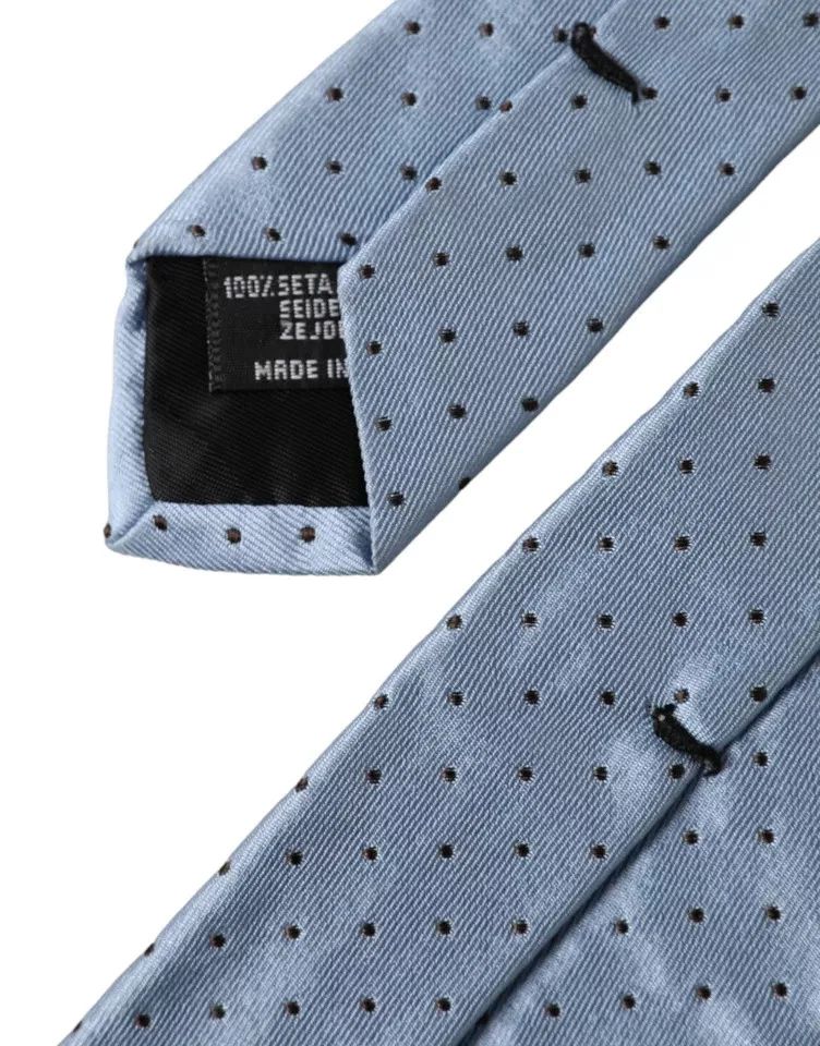Light Polka Dot Silk Adjustable Men Men's Tie - Dolce & Gabbana - Modalova