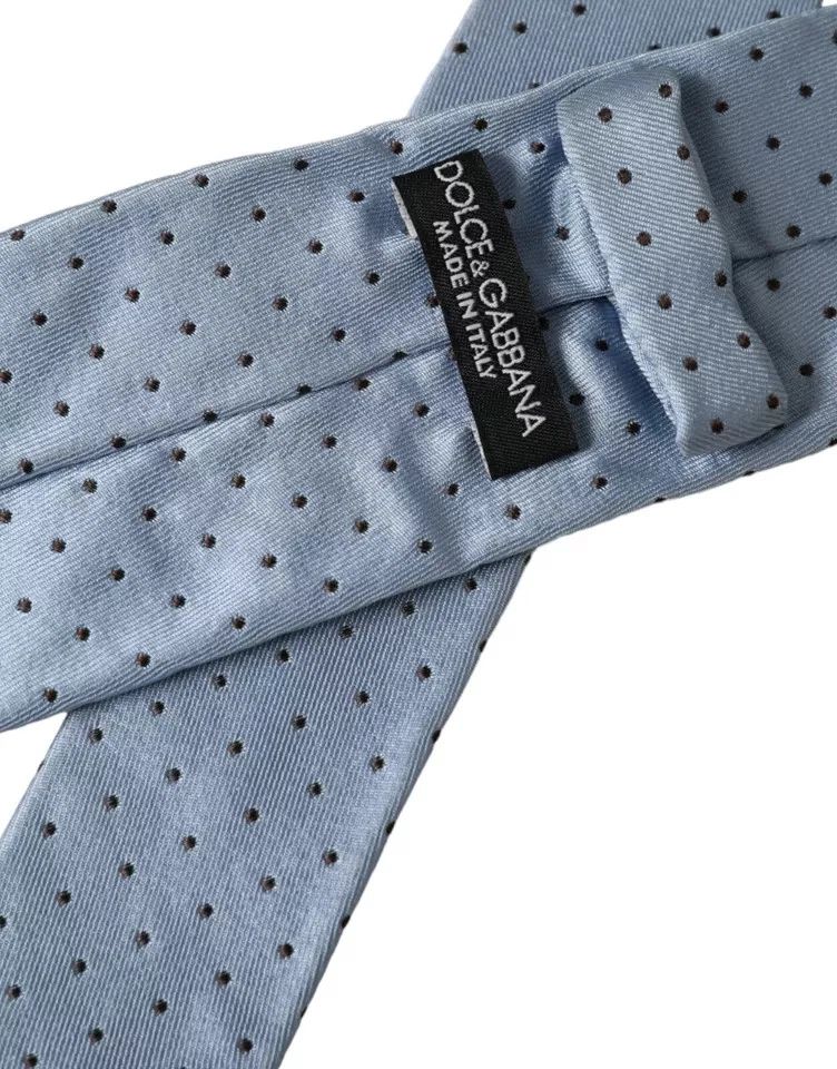 Light Polka Dot Silk Adjustable Men Men's Tie - Dolce & Gabbana - Modalova