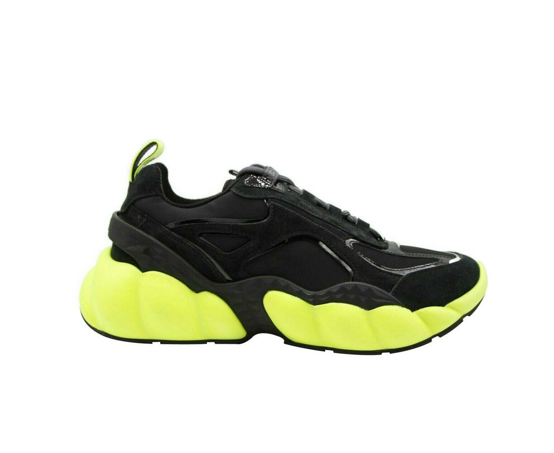 Men's Luft Collection Suede Neon Green Trim Sneaker (41 EU / 8 US) - MCM - Modalova