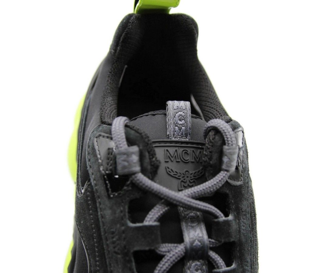 Men's Luft Collection Suede Neon Green Trim Sneaker (41 EU / 8 US) - MCM - Modalova