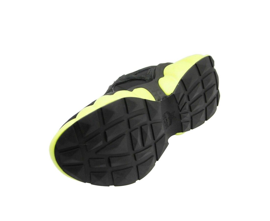 Men's Luft Collection Suede Neon Green Trim Sneaker (41 EU / 8 US) - MCM - Modalova