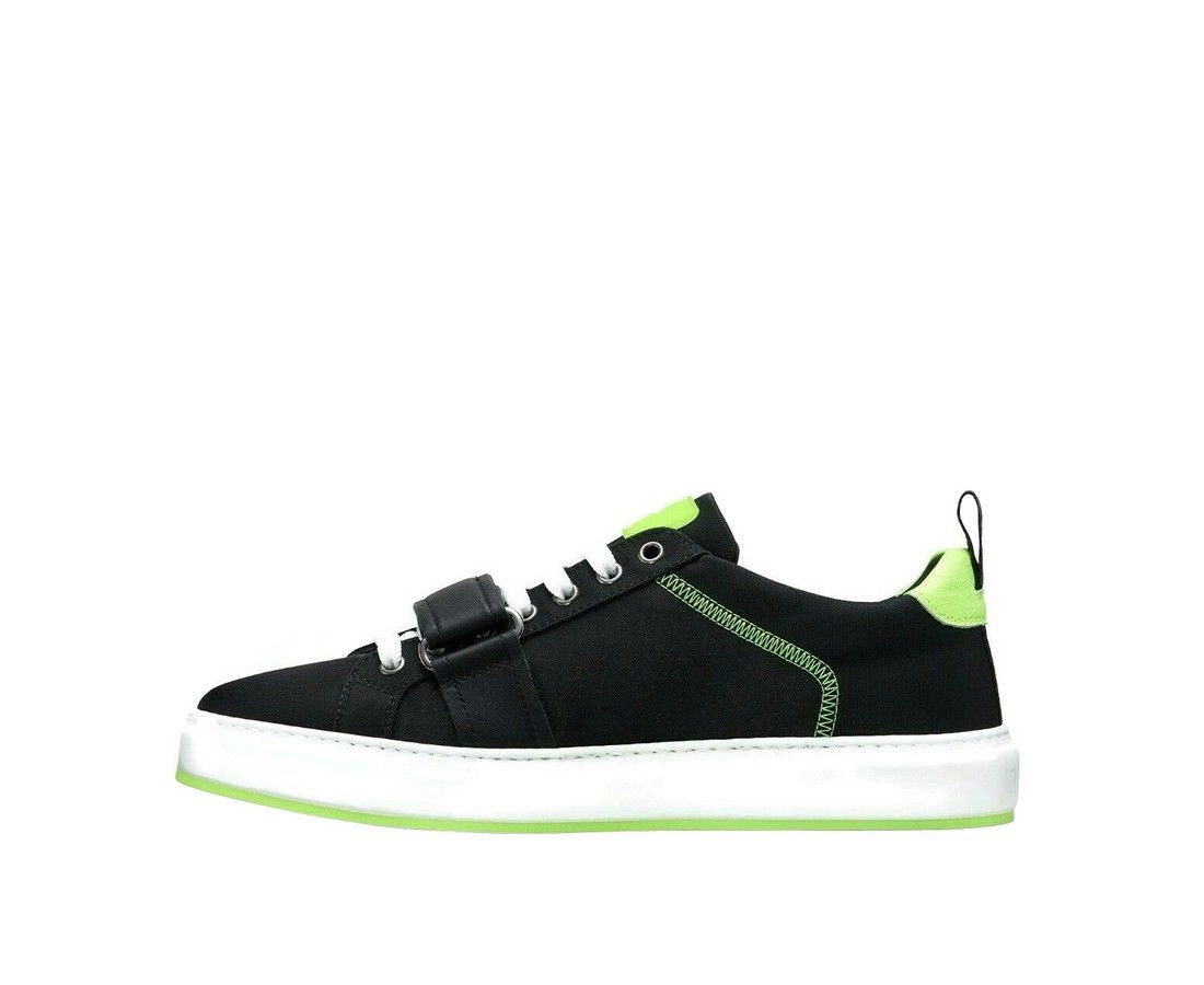 Men's Nylon Neon Green Low-Top With Strap Sneakers (42 EU / 9 US) - MCM - Modalova