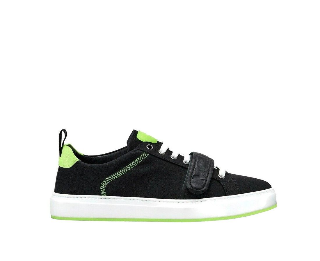 Men's Nylon Neon Green Low-Top With Strap Sneakers (43 EU / 10 US) - MCM - Modalova