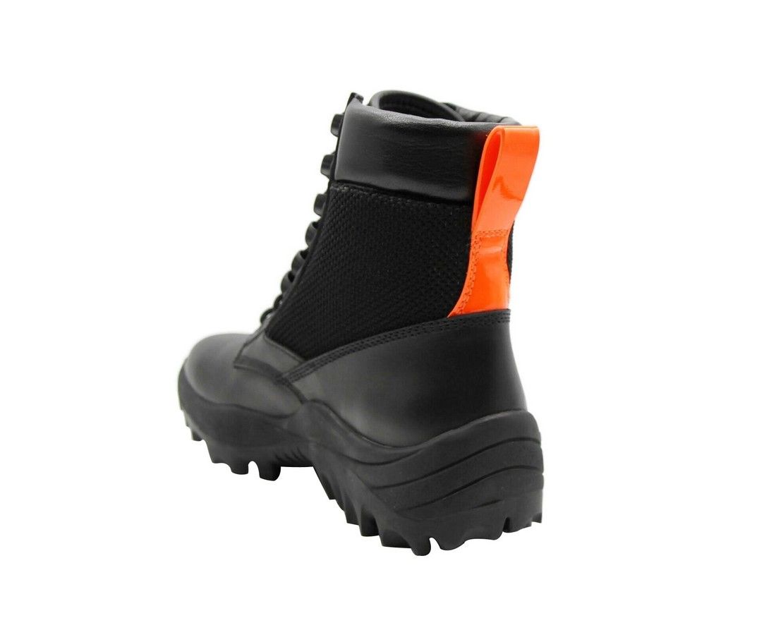 Men's Leather Reflective Patch With Orange Pull Boots (42 EU / 9 US) - MCM - Modalova