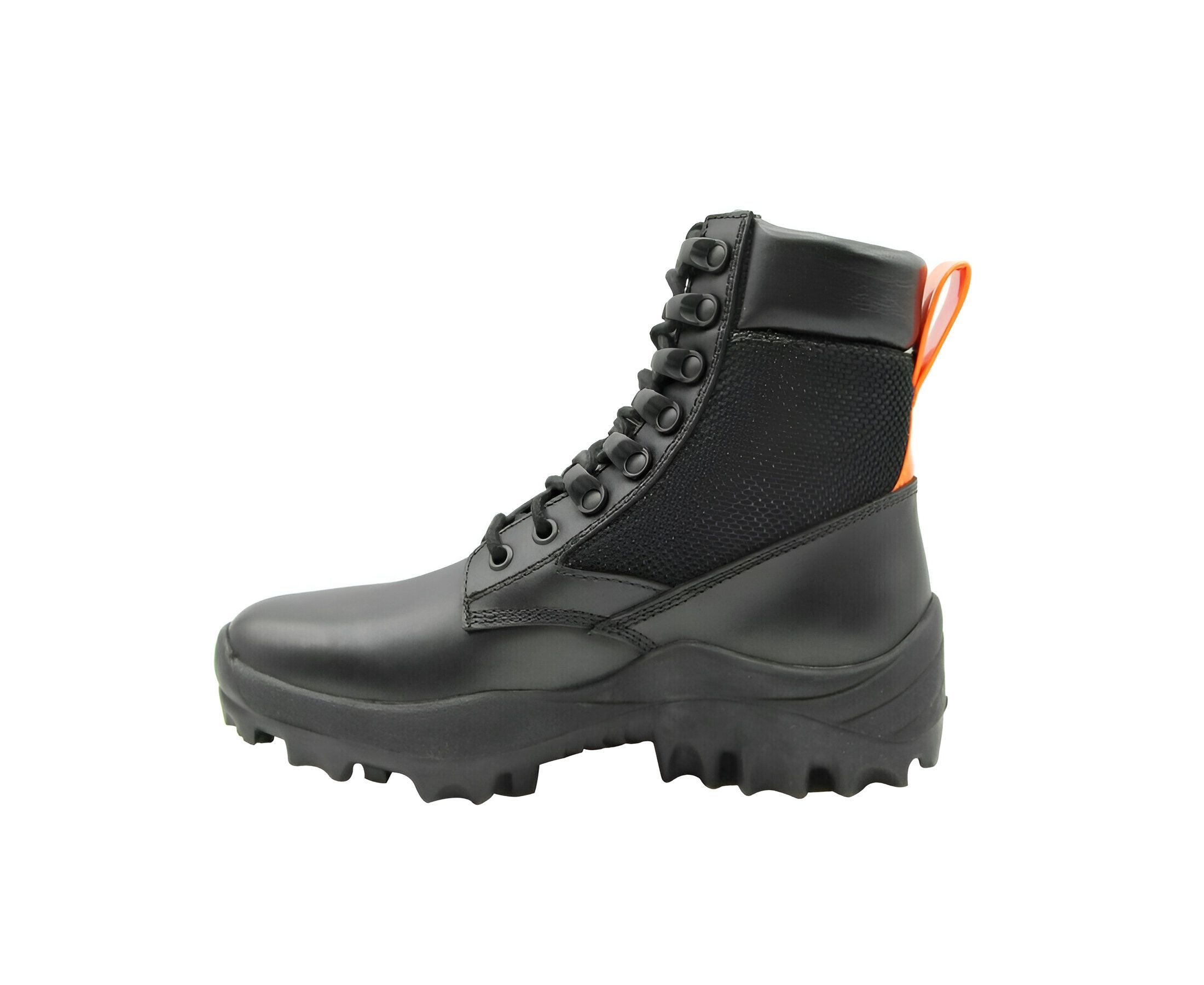 Women's Leather Reflective Patch With Orange Pull Boots (37 EU / 7 US) - MCM - Modalova
