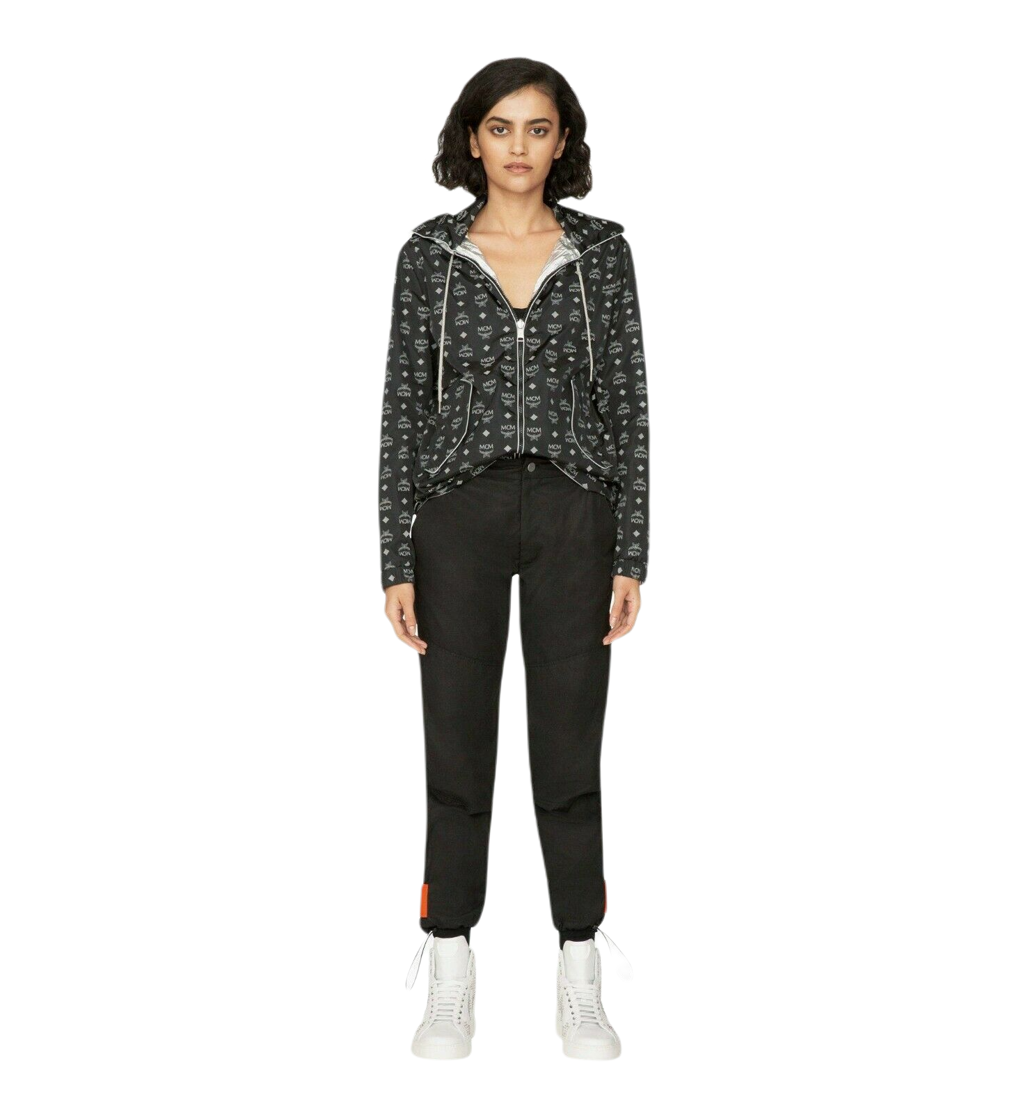 Women's Reflective Monogram Windbreaker Jacket S - MCM - Modalova