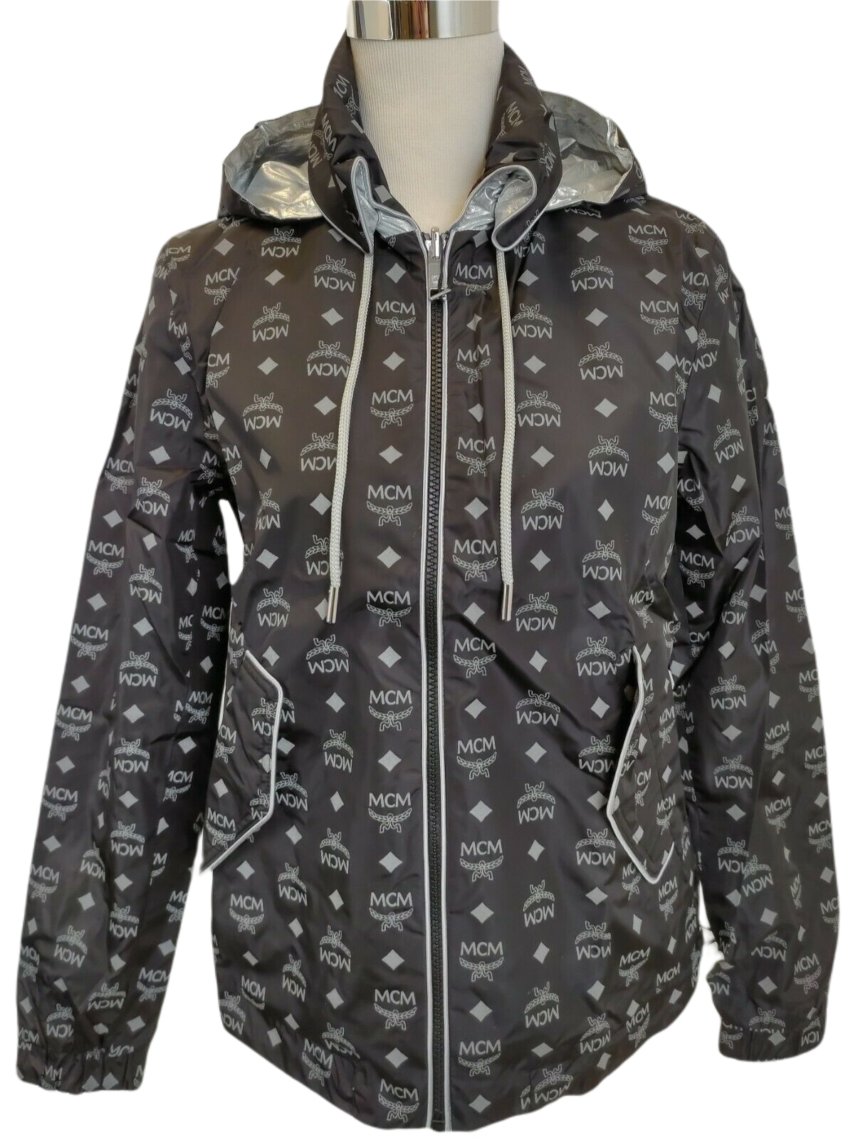 Women's Reflective Monogram Windbreaker Jacket S - MCM - Modalova