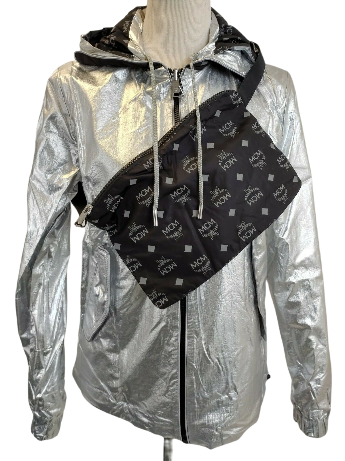 Women's Reflective Monogram Windbreaker Jacket S - MCM - Modalova