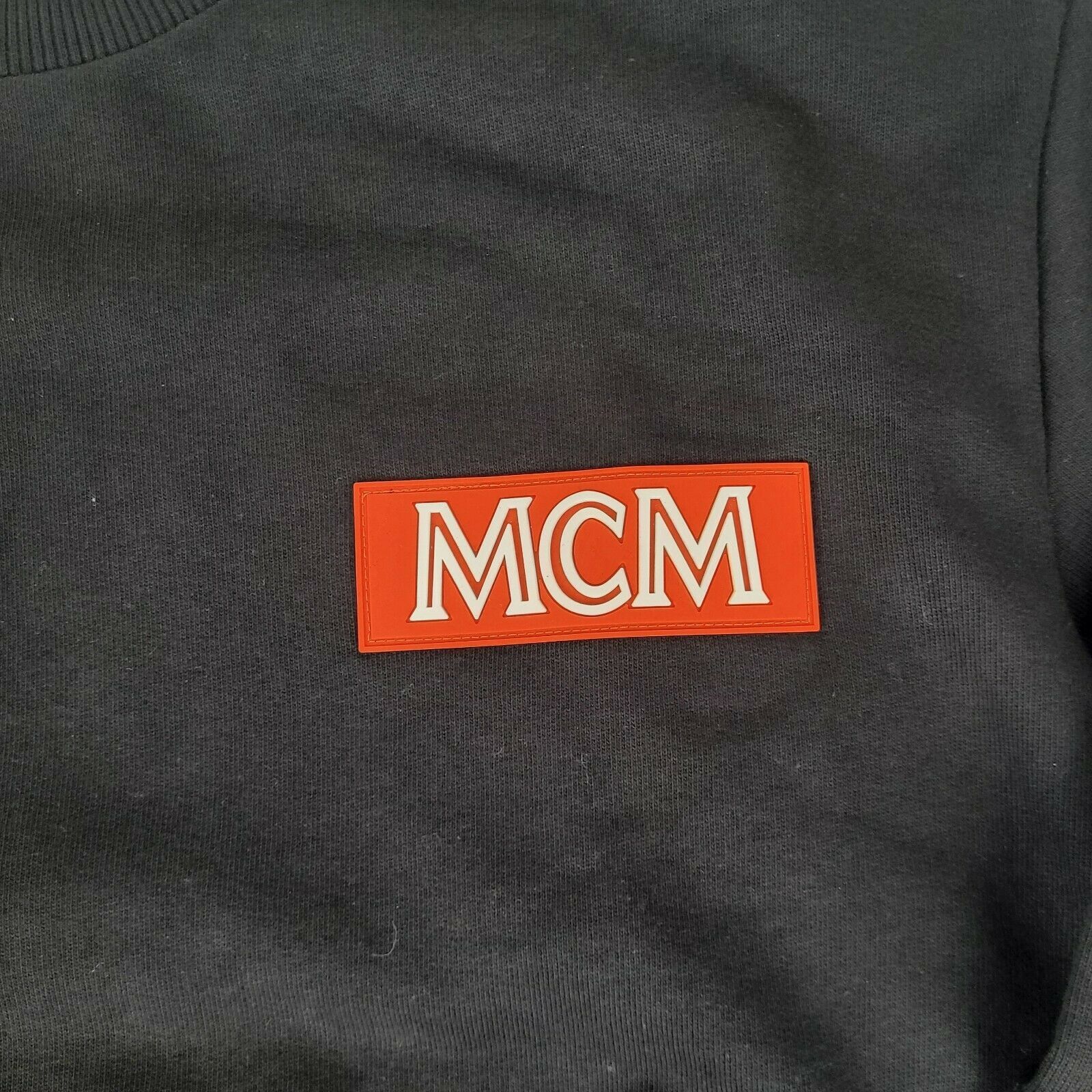 Men's Cotton Rubber Logo Oversized Pullover Sweater (Regular; S) - MCM - Modalova