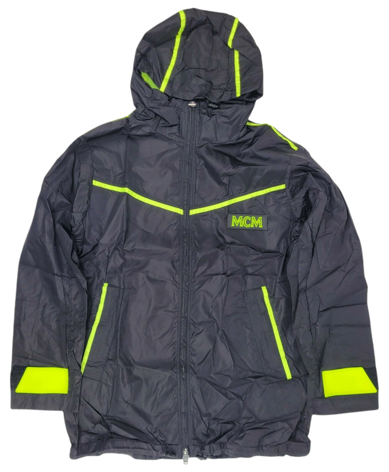Men's Flo Nylon Rubber Logo Parka Windbreaker Jacket (Regular; L) - MCM - Modalova