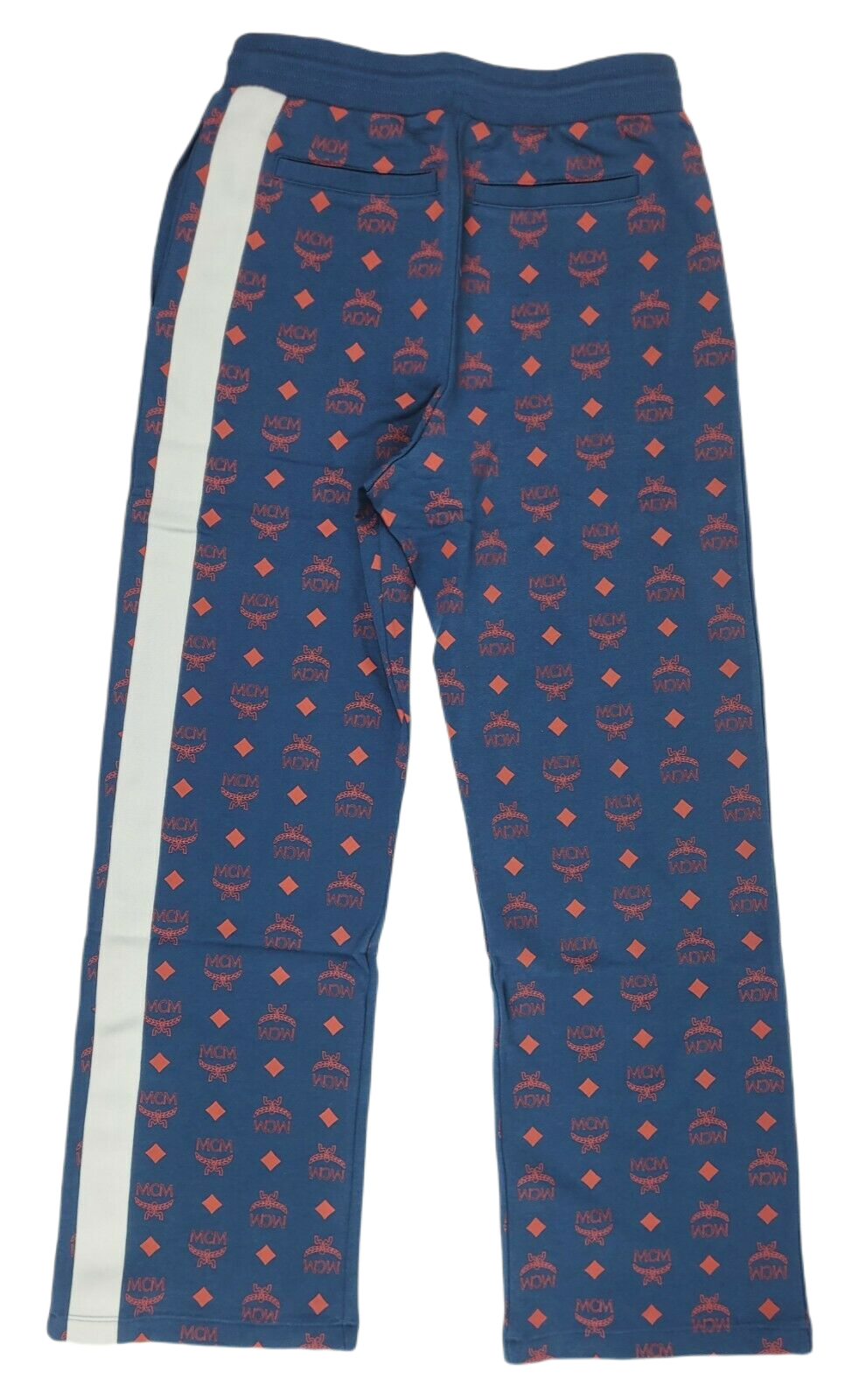 Men's Deep Sea Cotton Monogram and Stripe Sweat Pants (Regular; L) - MCM - Modalova