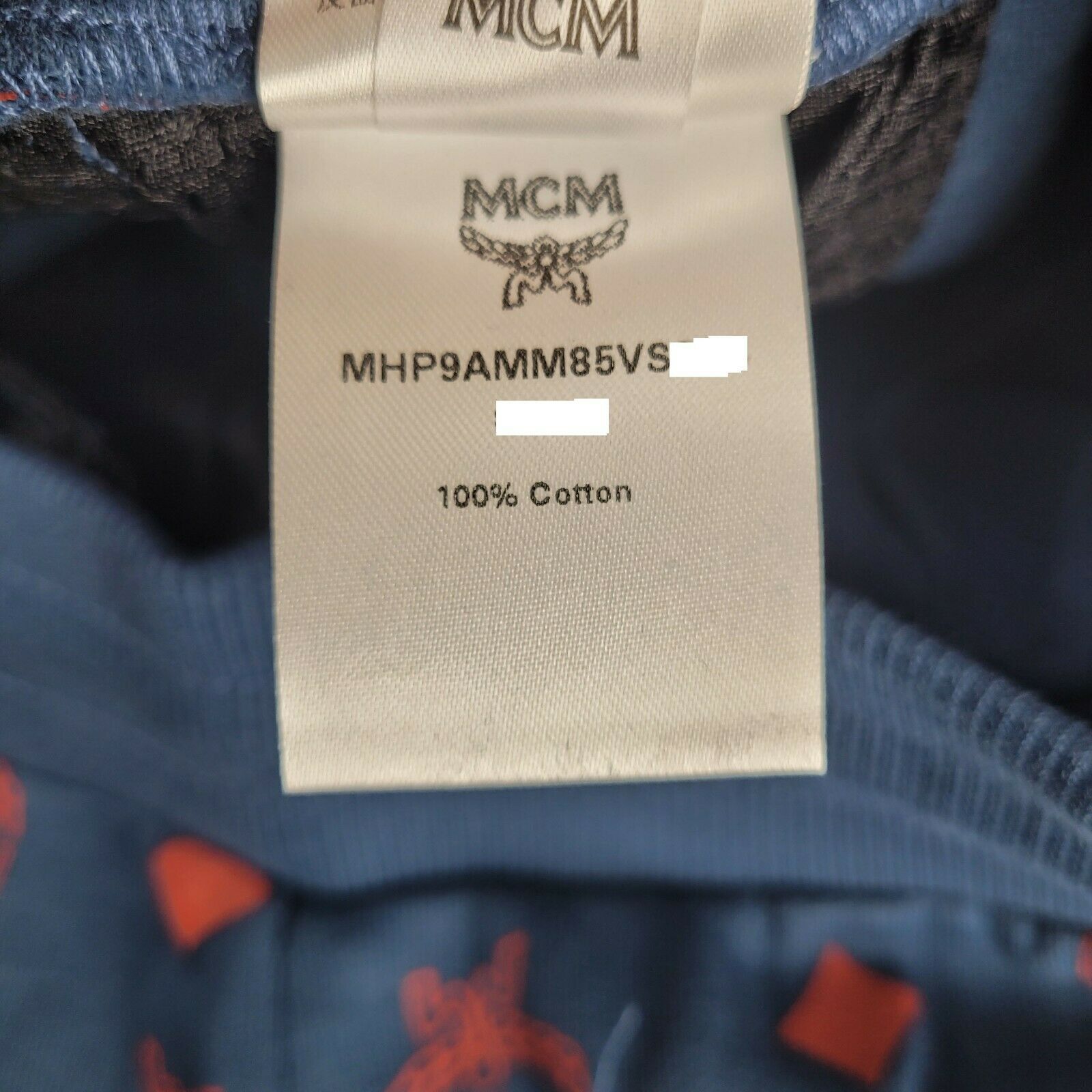 Men's Deep Sea Cotton Monogram and Stripe Sweat Pants (Regular; L) - MCM - Modalova