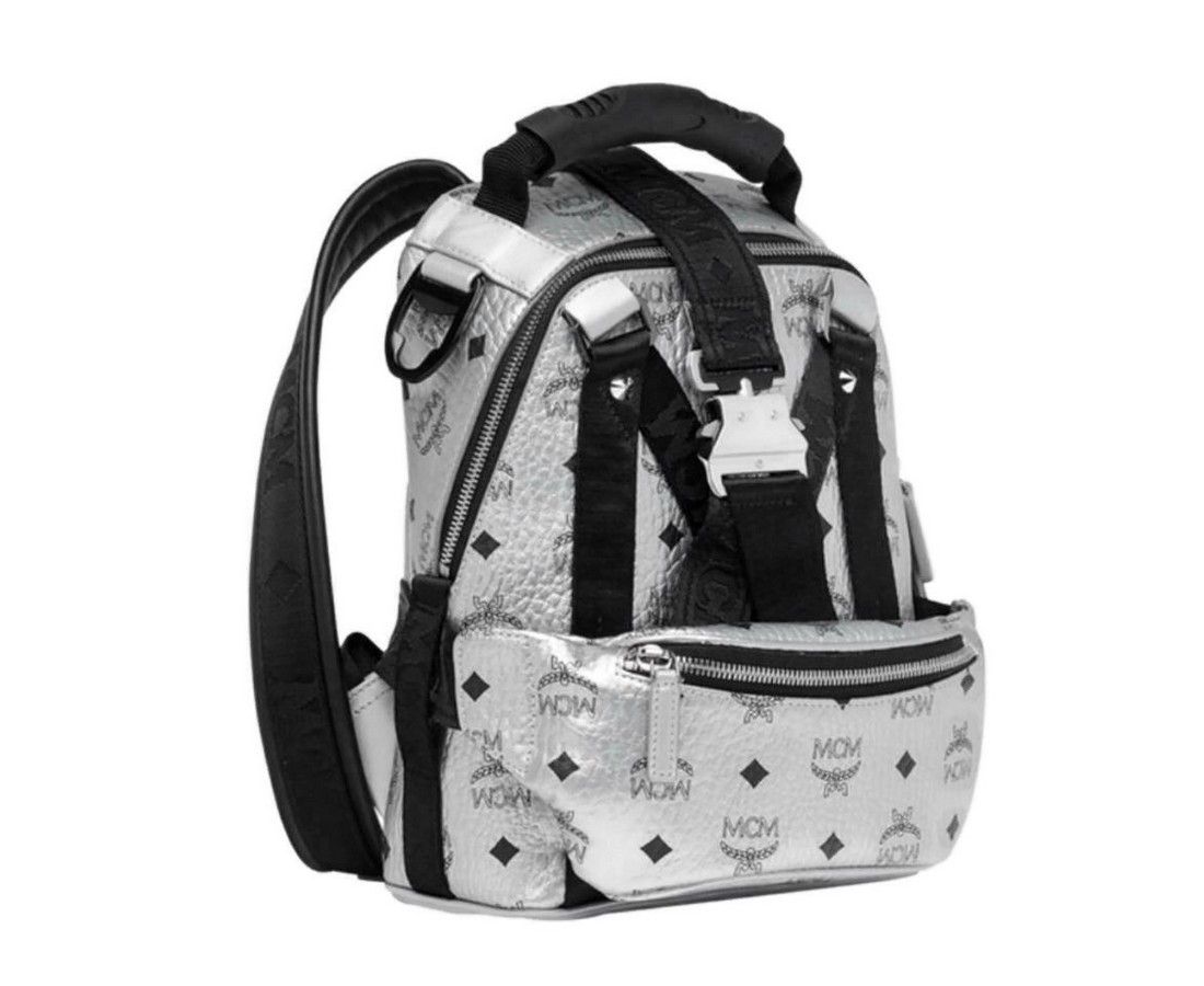 Women's Berlin Metallic Coated Canvas Mini Backpack - MCM - Modalova