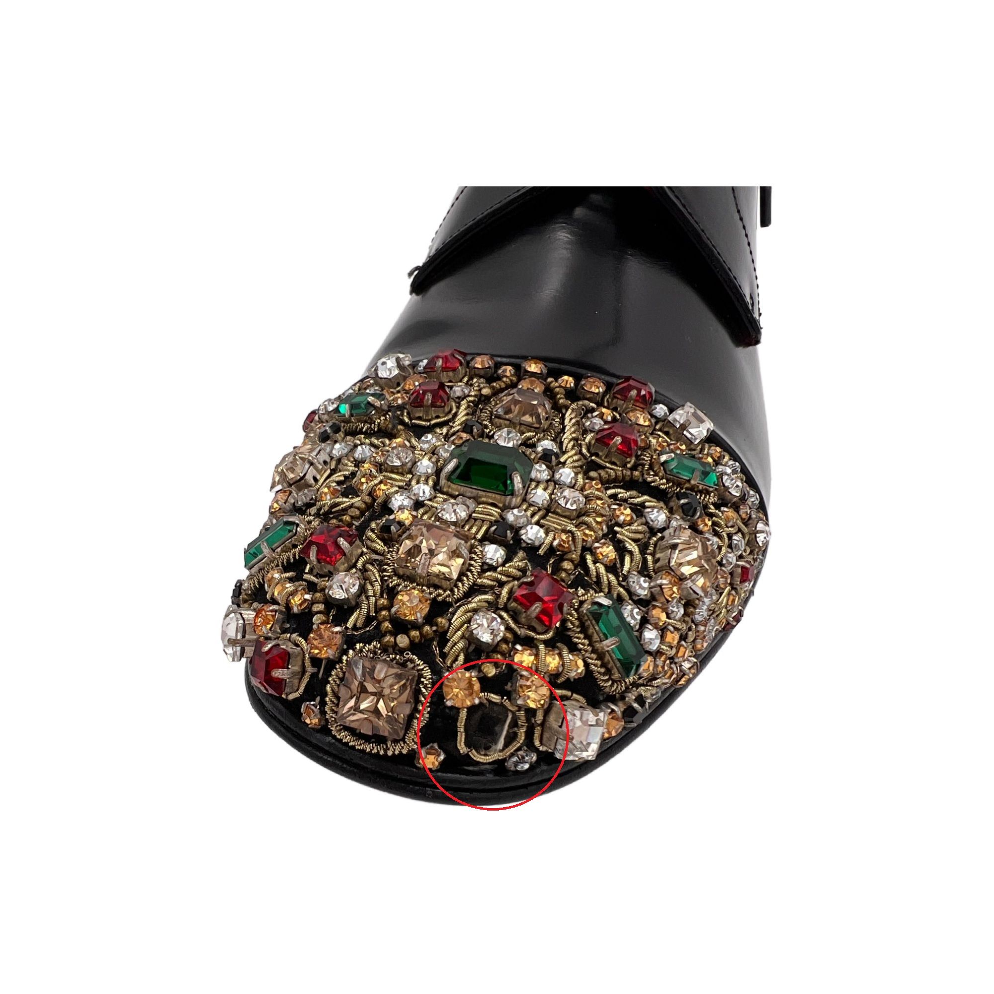 Men’s Leather Positano Runway Crystal Derby Shoes (Pre-Owned) - Dolce & Gabbana - Modalova
