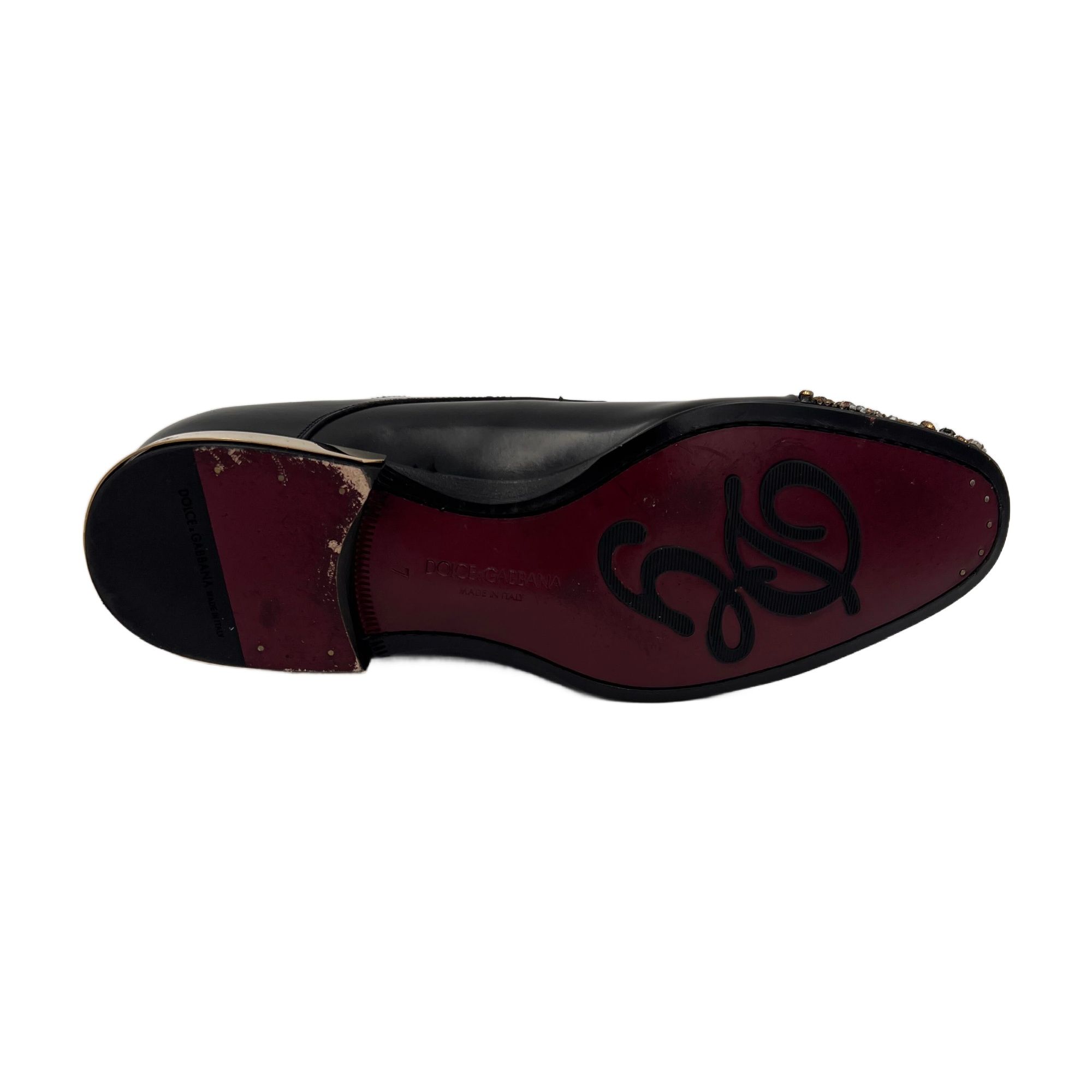 Men’s Leather Positano Runway Crystal Derby Shoes (Pre-Owned) - Dolce & Gabbana - Modalova