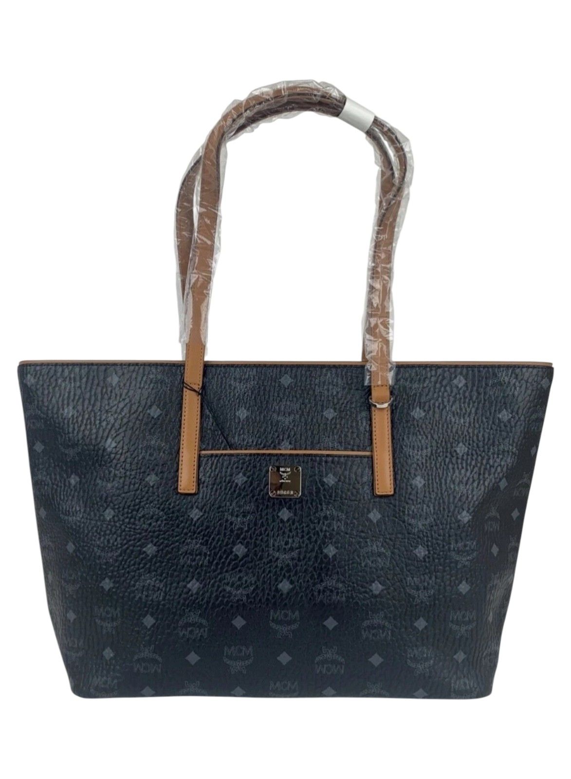 Women's Monogram Visetos Medium Shopper Tote Bag With Charm - MCM - Modalova