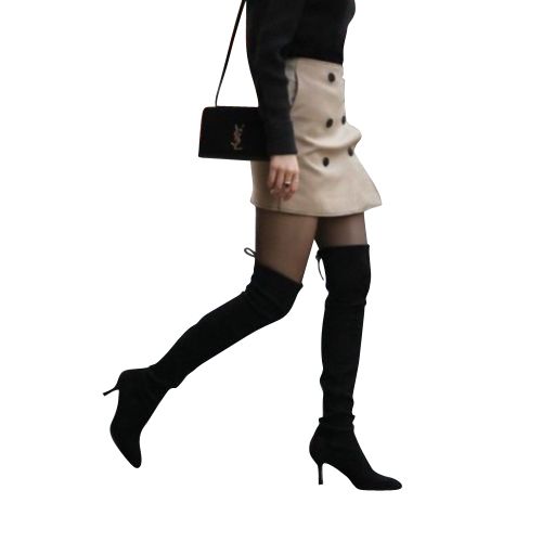 Women's Suede Solid Tiemodel Over-The-Knee Boot (8.5 US) - Stuart Weitzman - Modalova